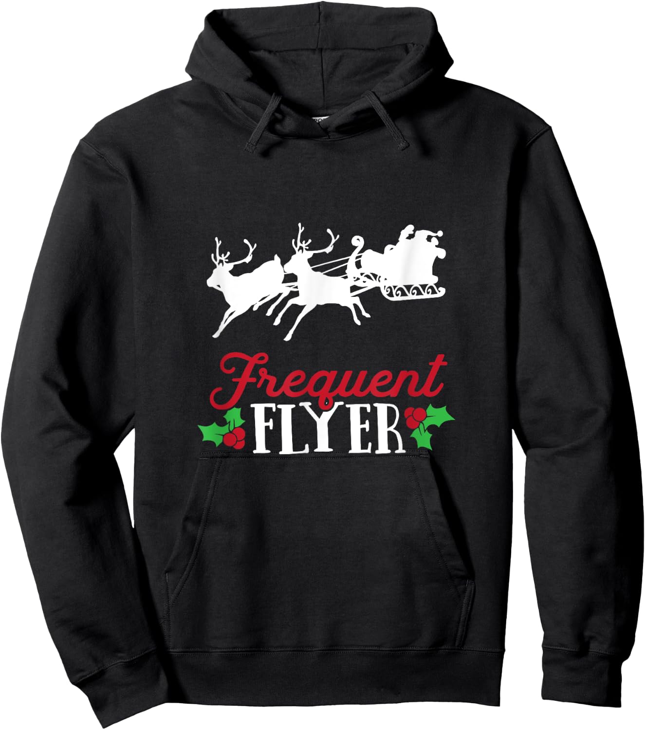 Funny Christmas Pajama Santa Frequent Flyer Hoodie - Hoodie | Black