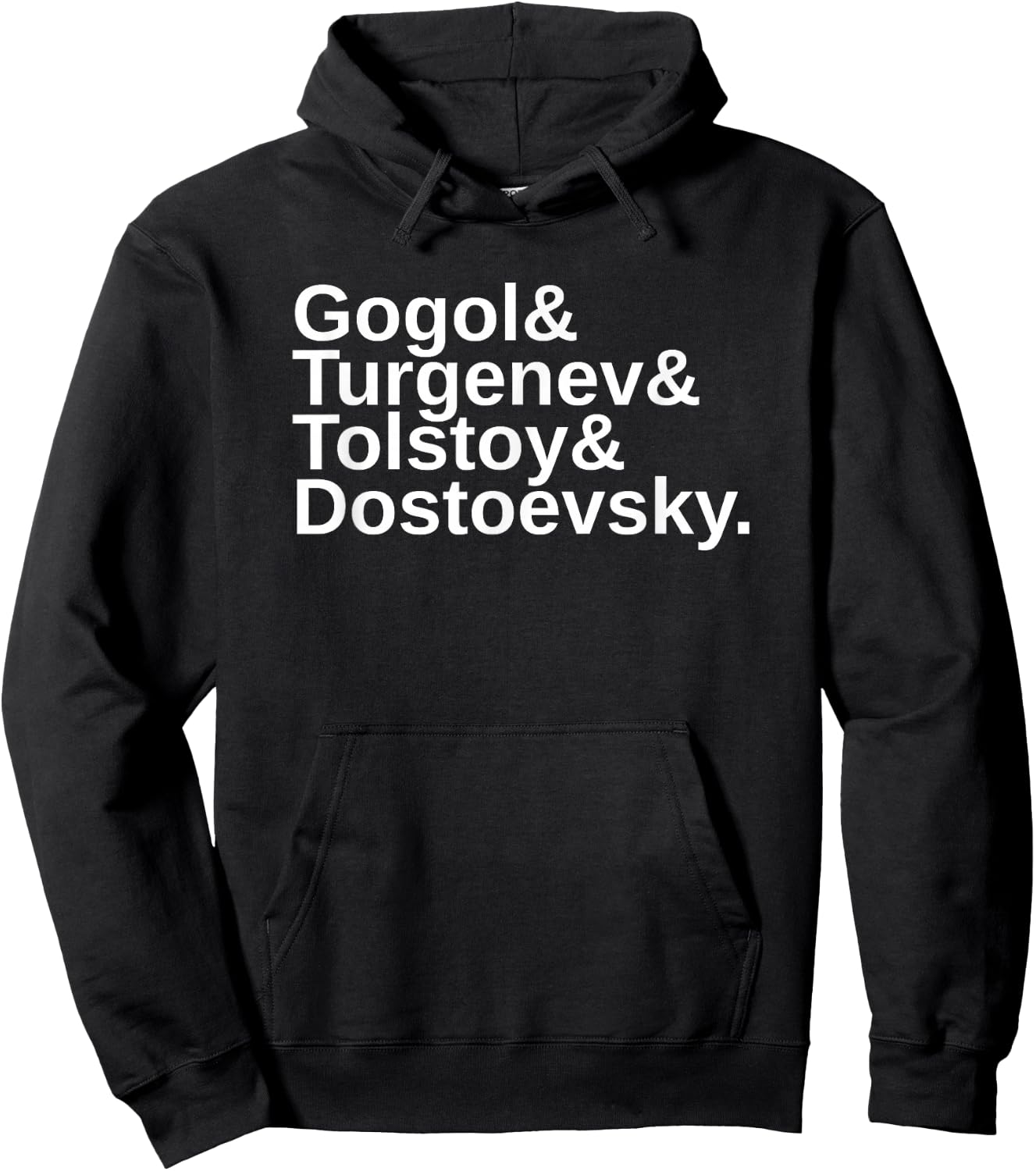 Russian Literature List Dostoevsky Turgenev Hoodie - Hoodie | Black