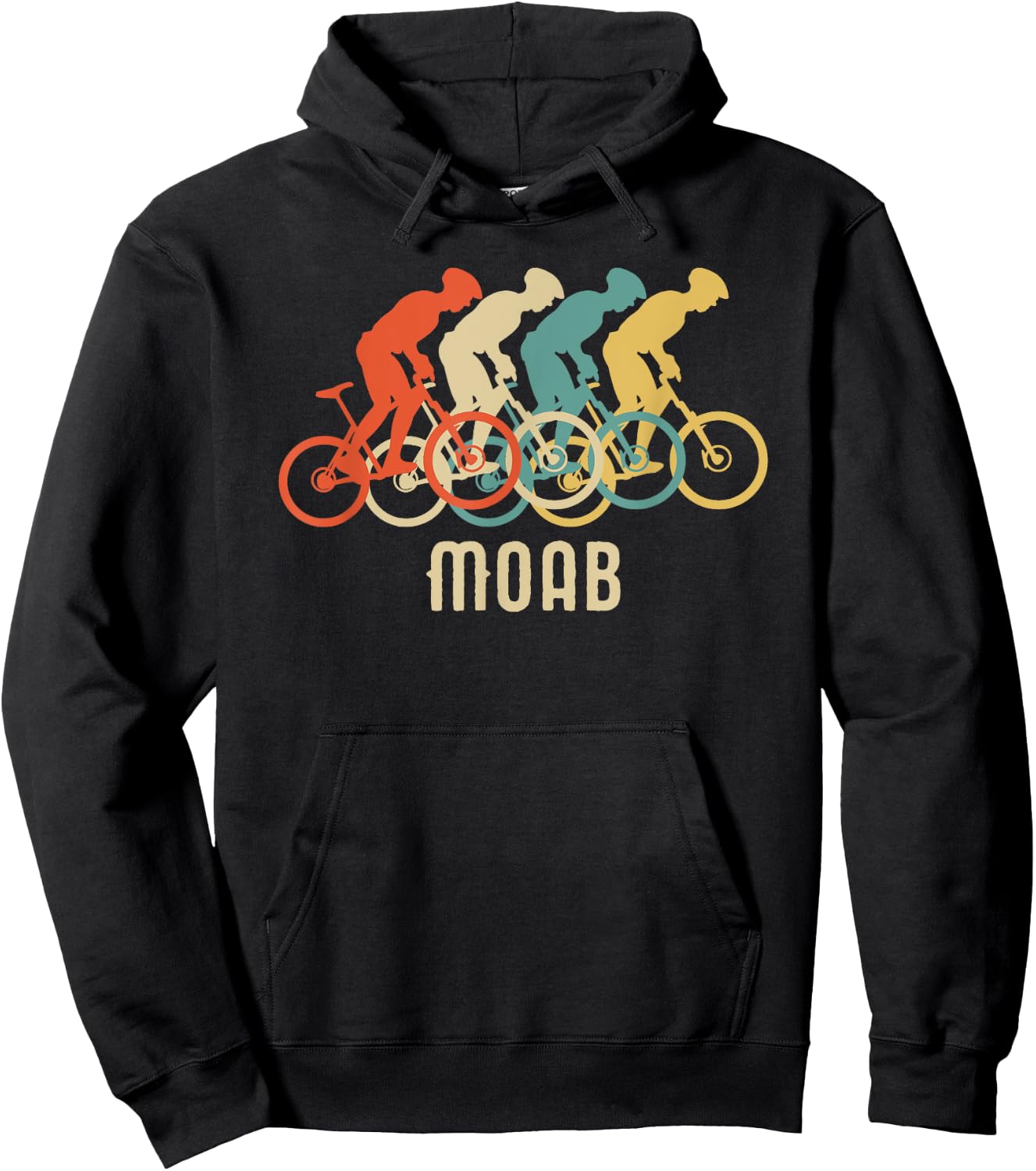 Retro Vintage Bike Moab T Shirt Hoodie - Hoodie | Black