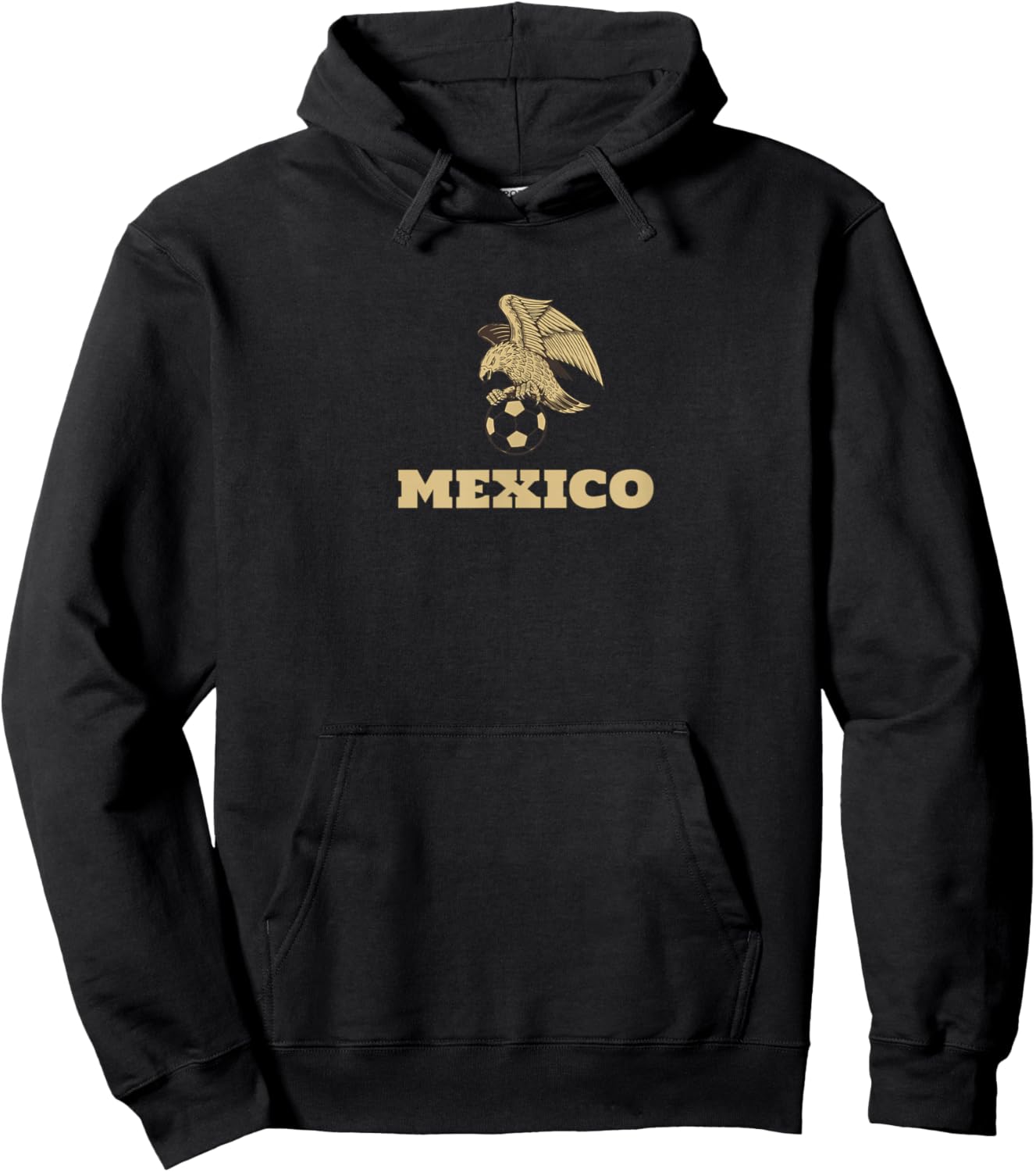 Oro de Mexico Black and Gold Eagle Hoodie - Hoodie | Black