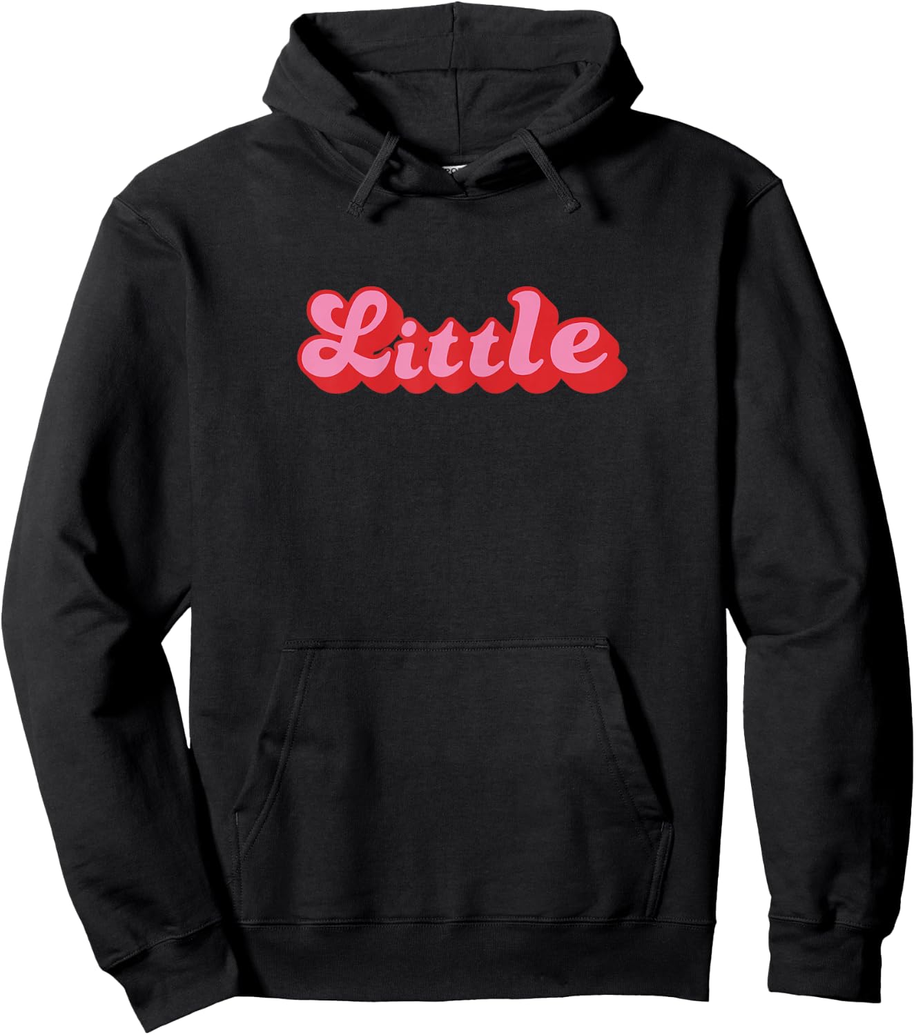 Retro 70s Style Reveal Sorority Big Little Little Sister Hoodie - Hoodie | Black