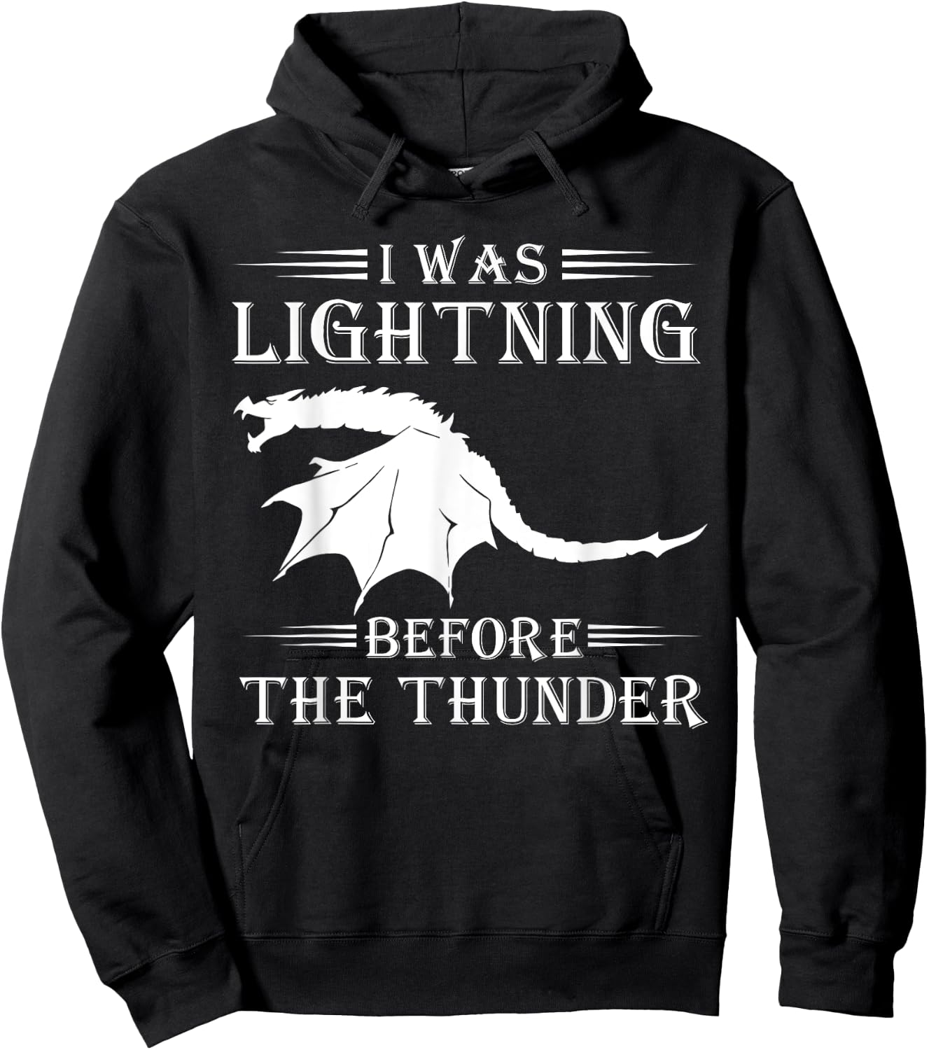Thunder Dragon Birthday Gift Hoodie - Hoodie | Black