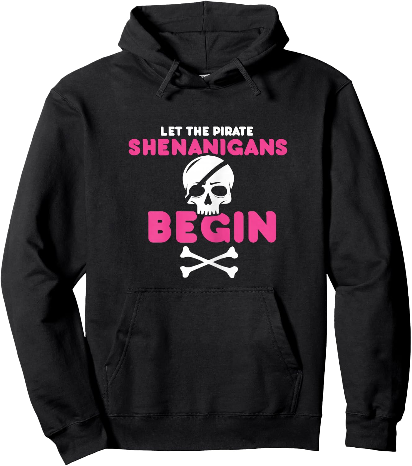 Funny Pirate Graphic For Boat Cruise Trip & Pirate Night Hoodie - Hoodie | Black