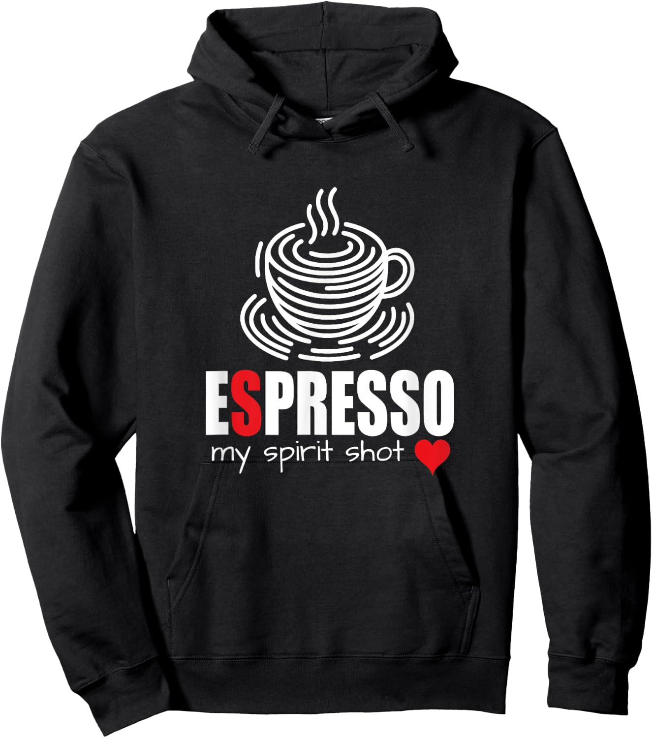 My Spirit Shot Espresso Coffee Lover Cappuccino Coffee Bar Hoodie - Hoodie | Black