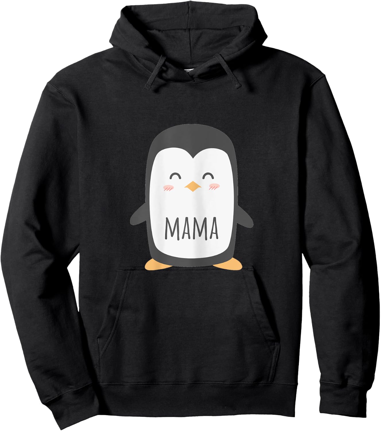 Penguin Mama - Funny & Cute Mom Hoodie - Hoodie | Black