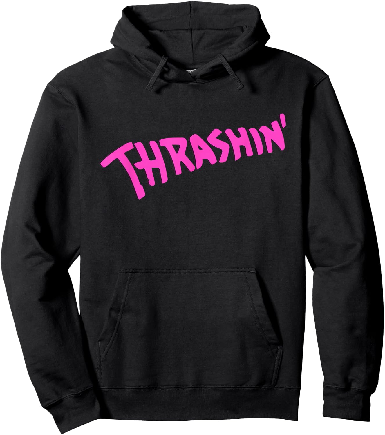 THRASHIN SHIRT | 80s Skater Skateboarding Hoodie - Hoodie | Black