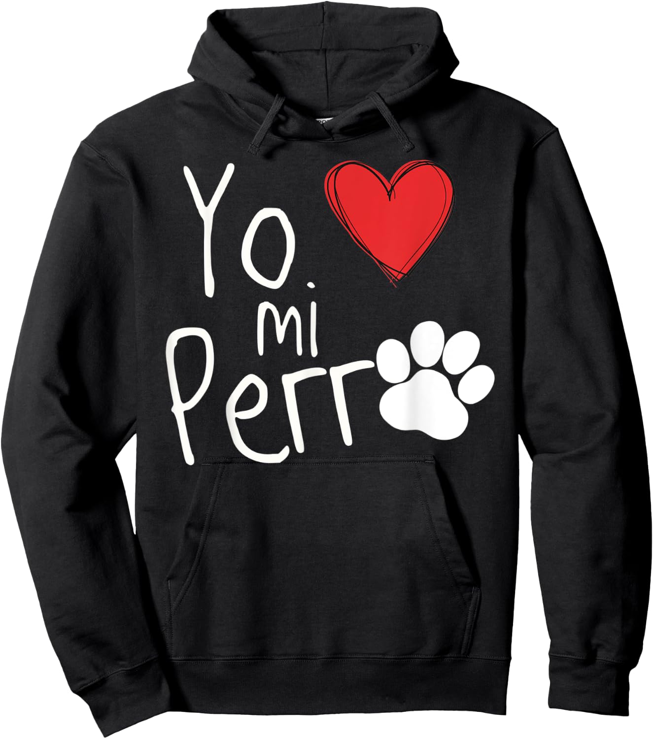 Yo Amo a Mi Perro I Love My Dog Spanish Espanol Hoodie - Hoodie | Black