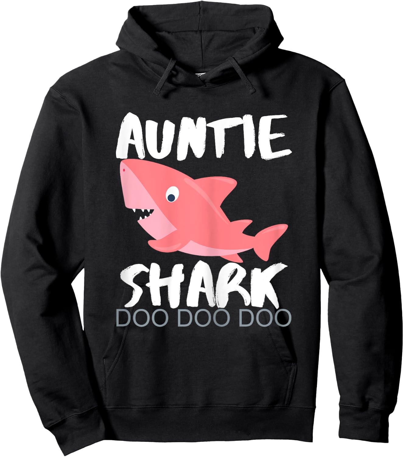 Auntie Shark Christmas Birthday Gift From Niece Nephew Women Hoodie - Hoodie | Black