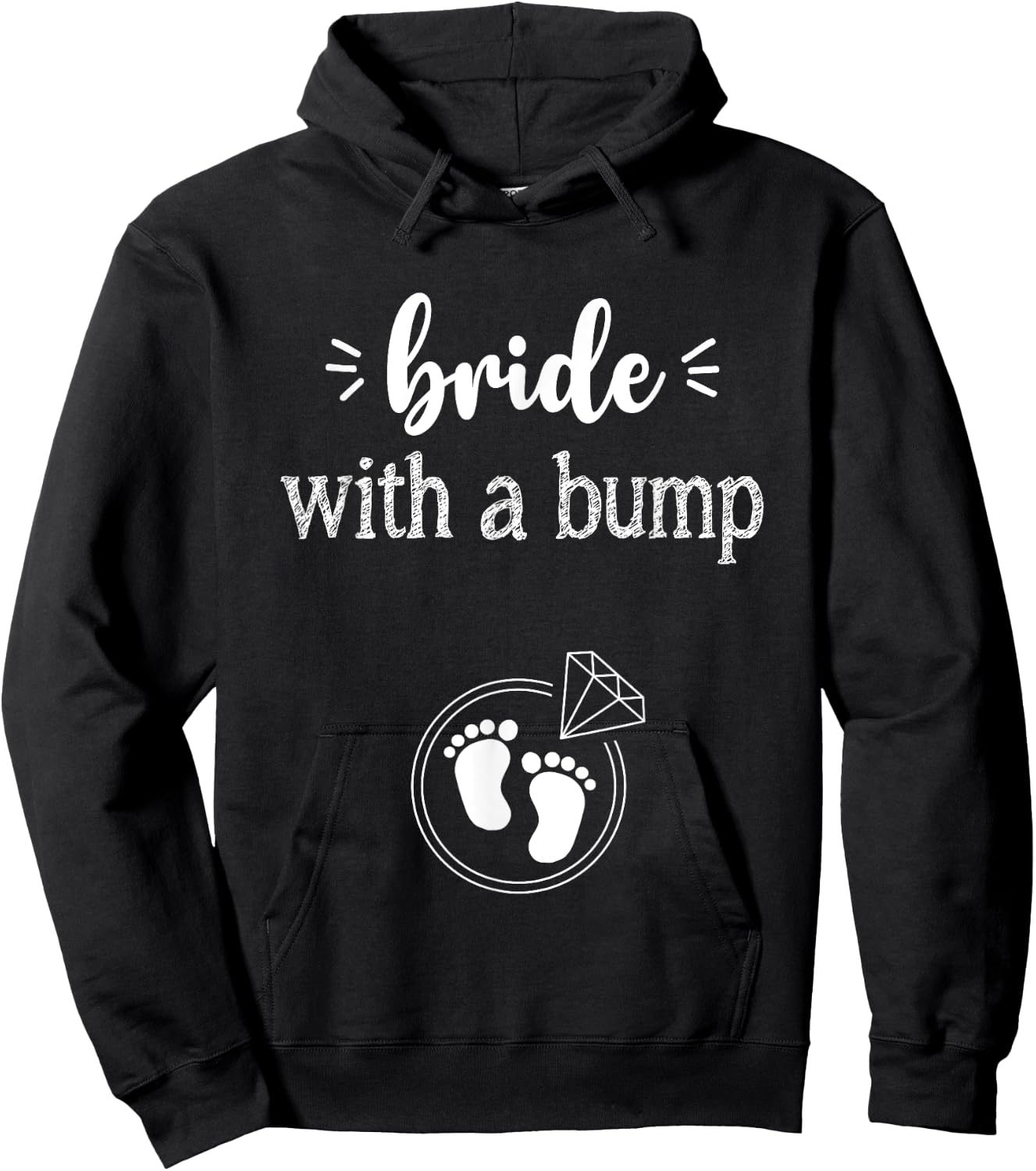 Pregnancy Bride with a Bump Shirt for a Wife and Mom to be Hoodie - Hoodie | Black