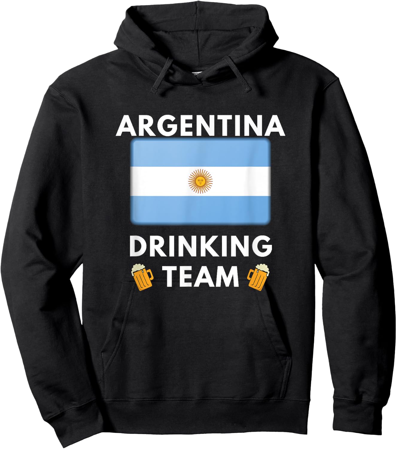 Argentine Drinking Team Funny Beer Drinking Hoodie - Hoodie | Black