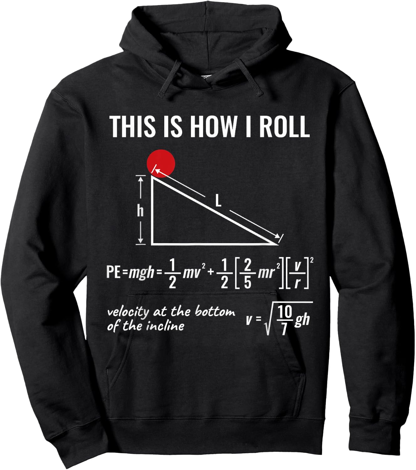 Physics Equation, Funny, This is How I Roll, Physicist Hoodie - Hoodie | Black