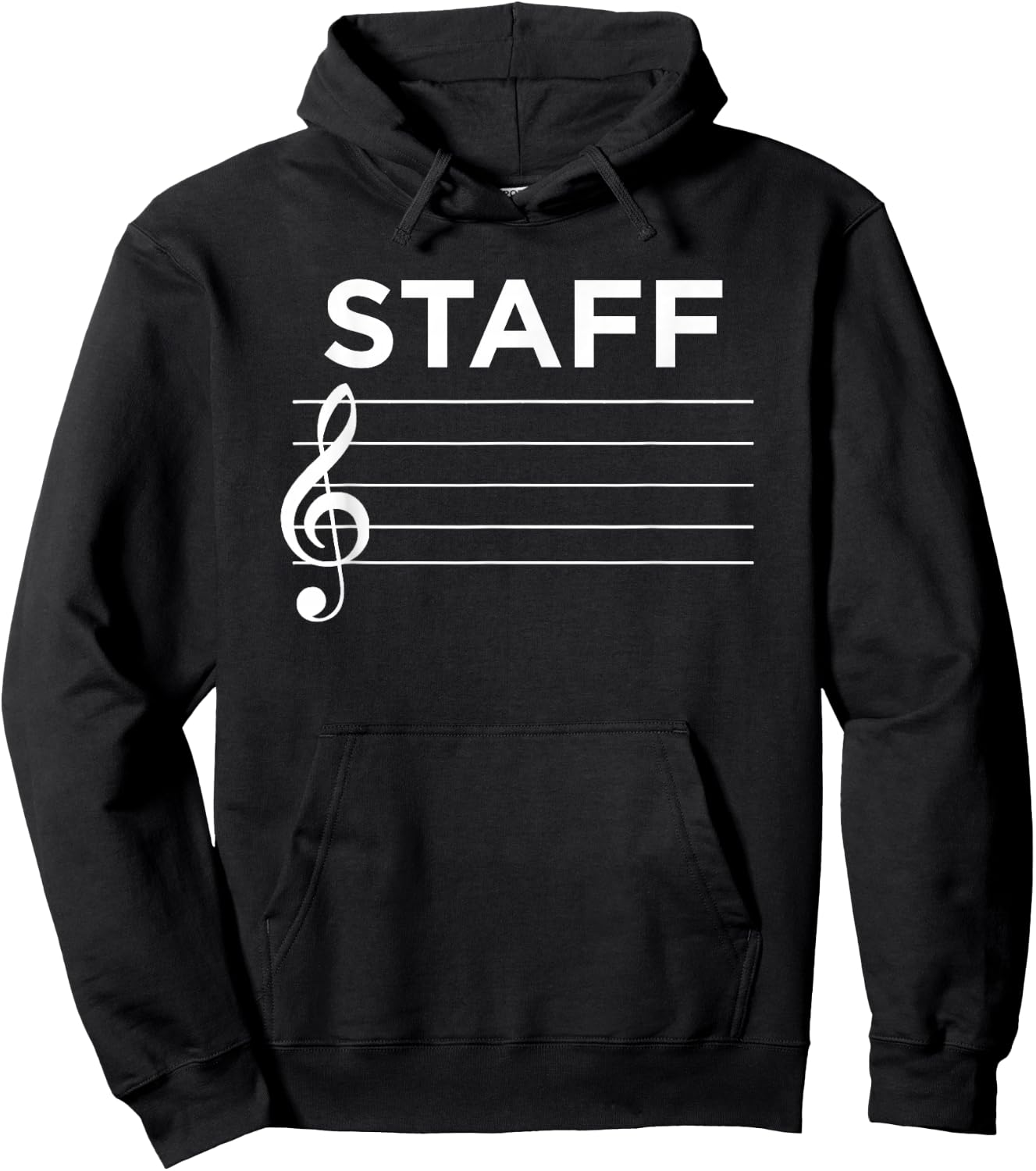 Funny Music Staff Hoodie - Hoodie | Black