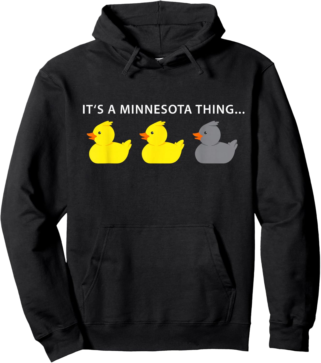 Duck Duck Gray Duck Minnesota Small Hoodie - Hoodie | Black