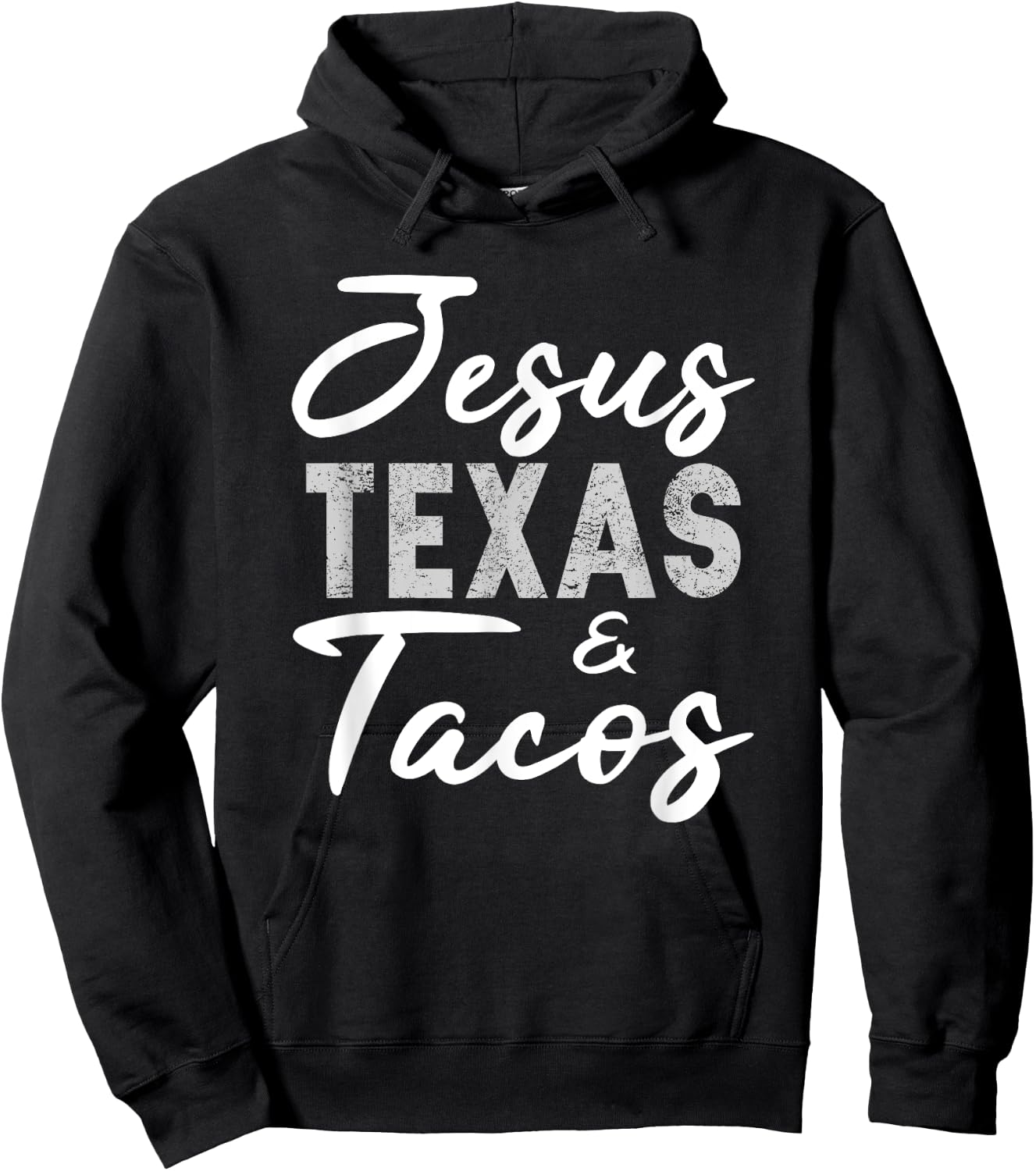 Jesus Texas And Tacos Shirt Funny Food Cinco Mayo Christian Hoodie - Hoodie | Black