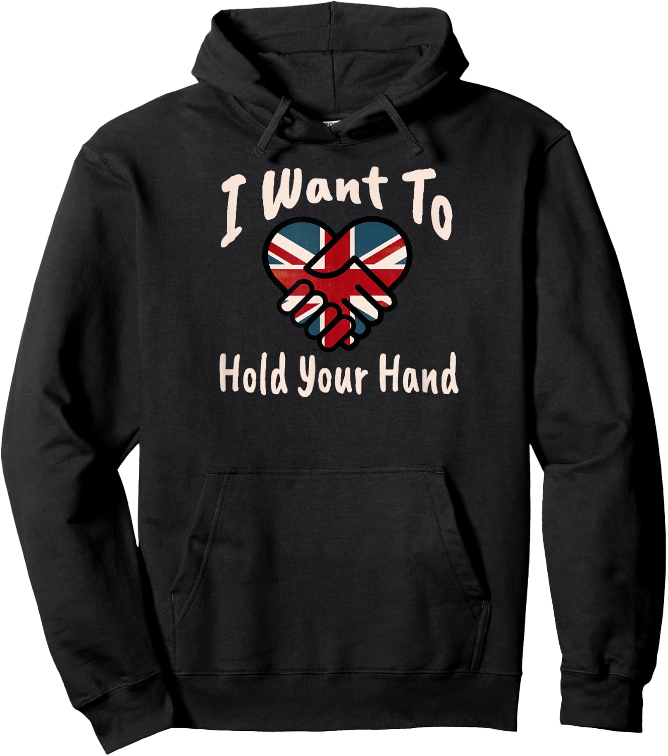 I Want To Hold Your Hand Hoodie - Hoodie | Black