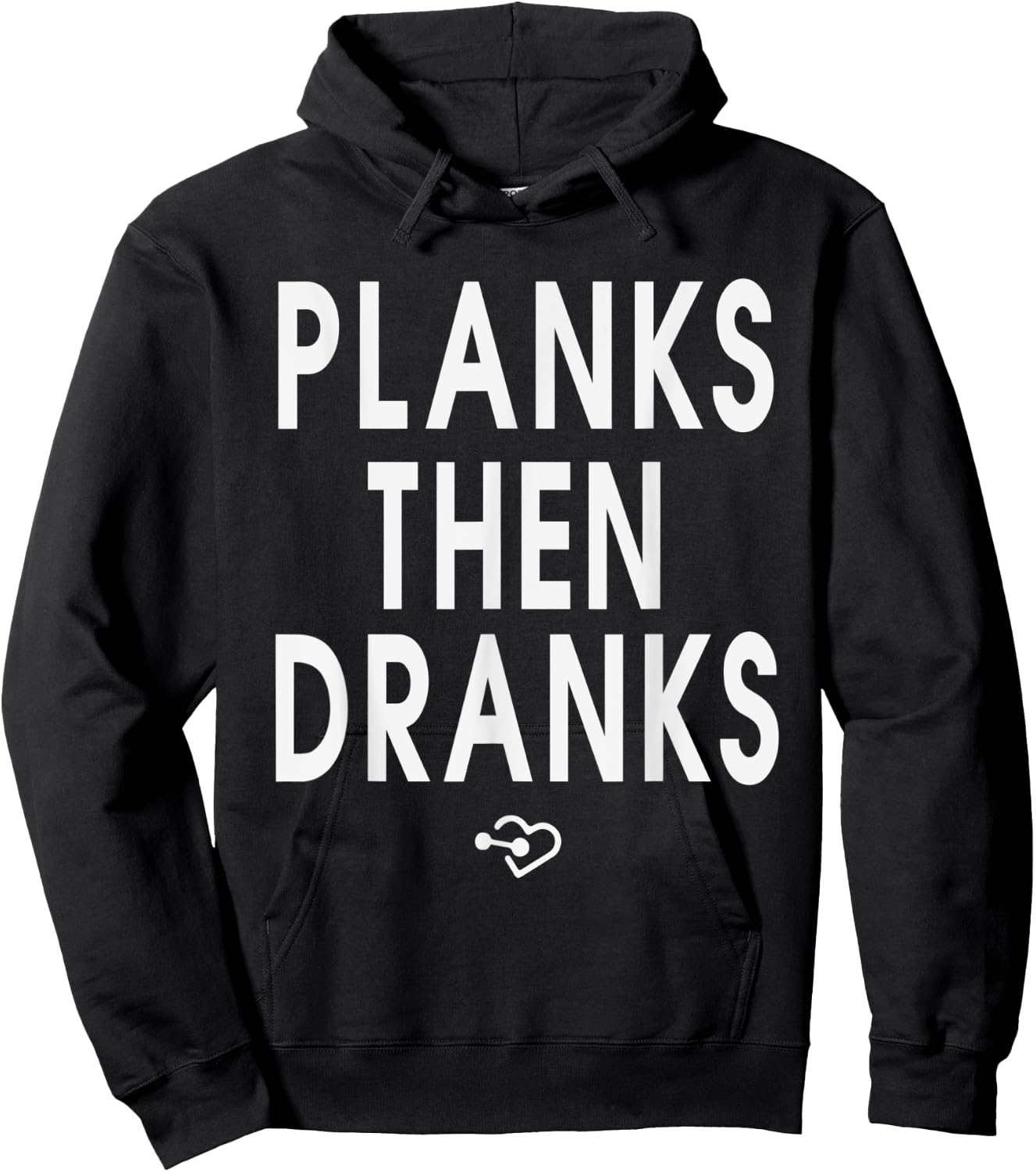 Funny Planks Then Dranks Workout Exercise Planking Hoodie - Hoodie | Black
