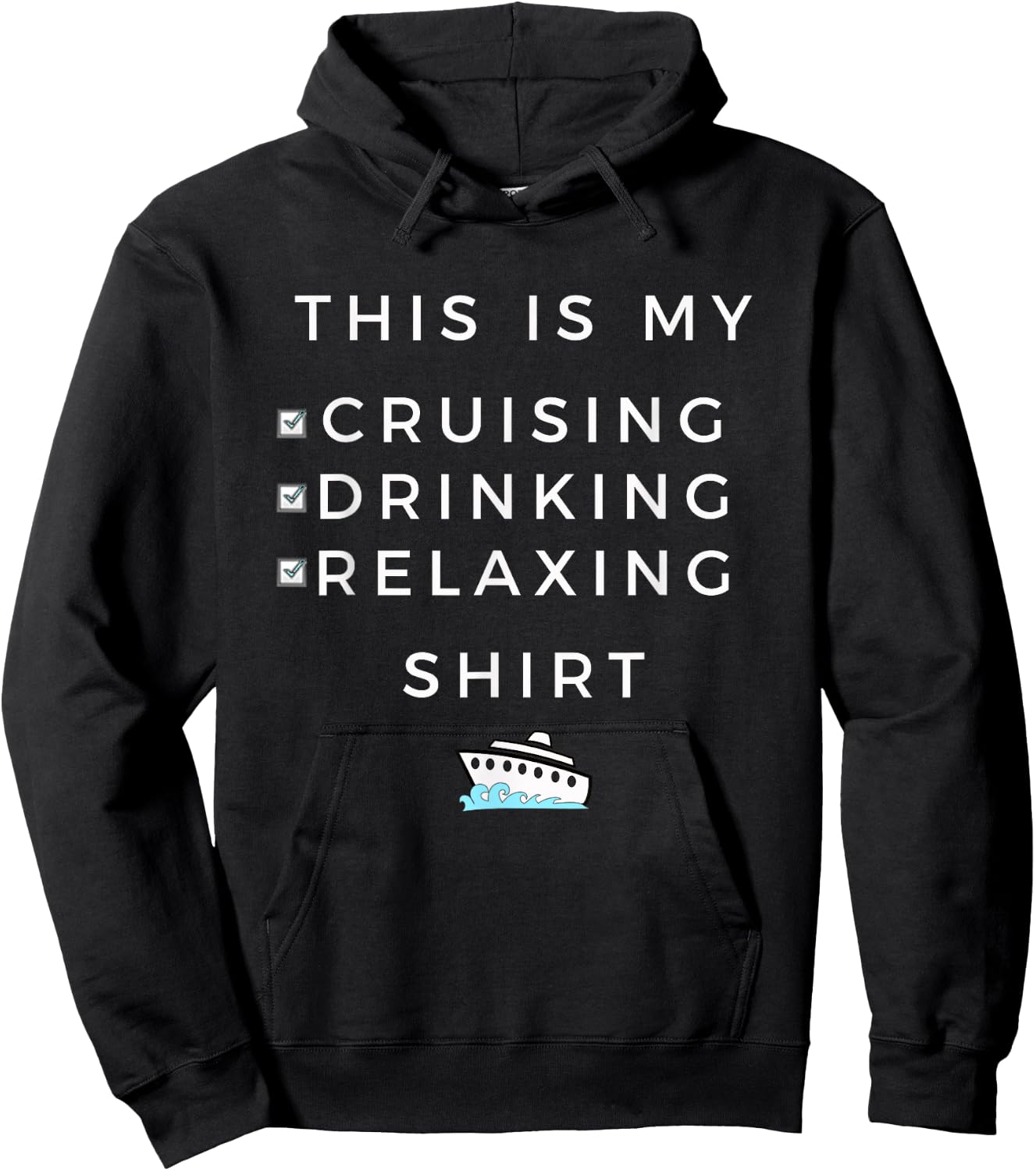 This is My Cruising Drinking - for Cruise Vacation Hoodie - Hoodie | Black