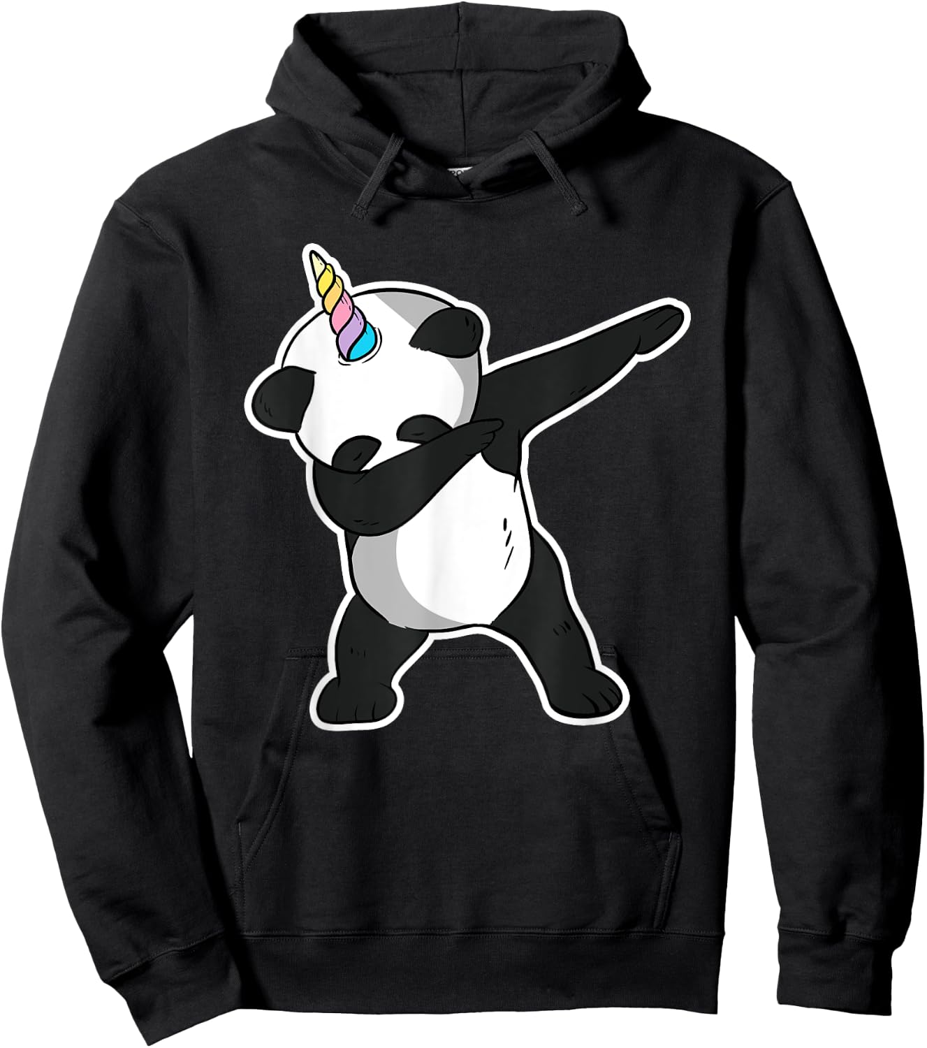 Funny Dabbing Pandacorn Shirt Hoodie - Hoodie | Black