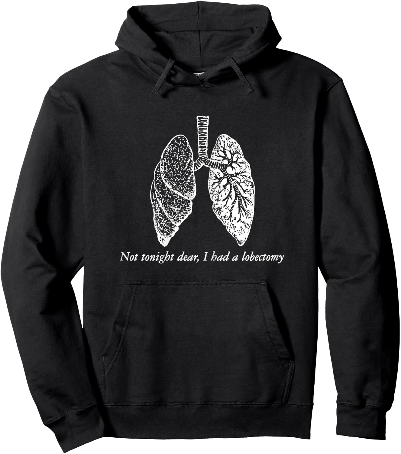 Lobectomy Get Well Gag Gift Funny Lung Surgery Recovery Hoodie - Hoodie | Black