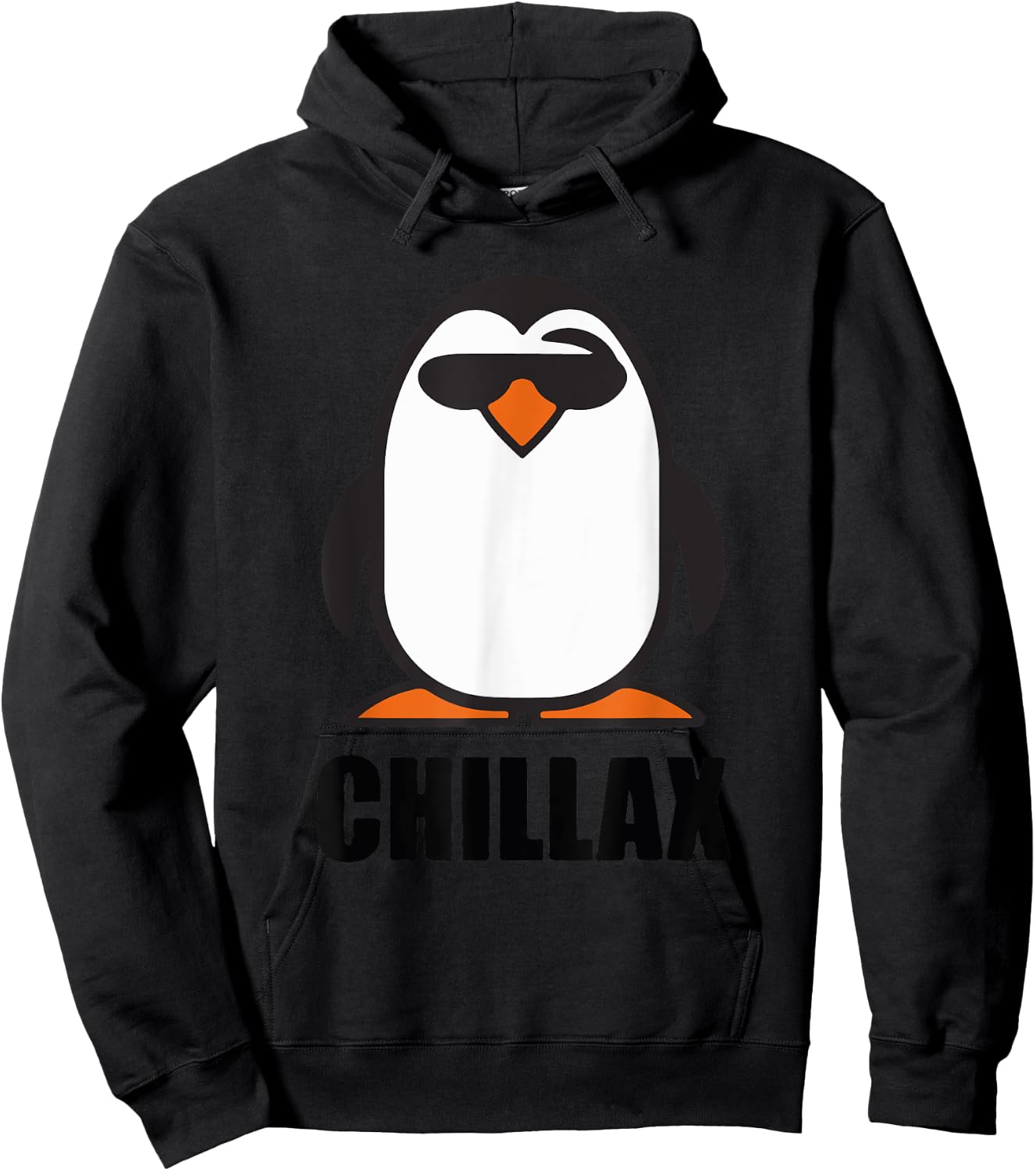 Funny Christmas Winter Penguin shirts, puns, Chillax Shirt Hoodie - Hoodie | Black