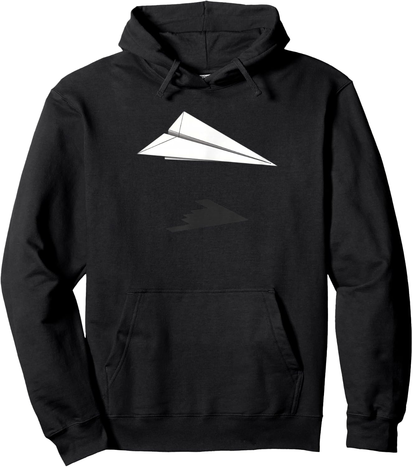 Paper Airplane Shadow B-2 Bomber Hoodie - Hoodie | Black