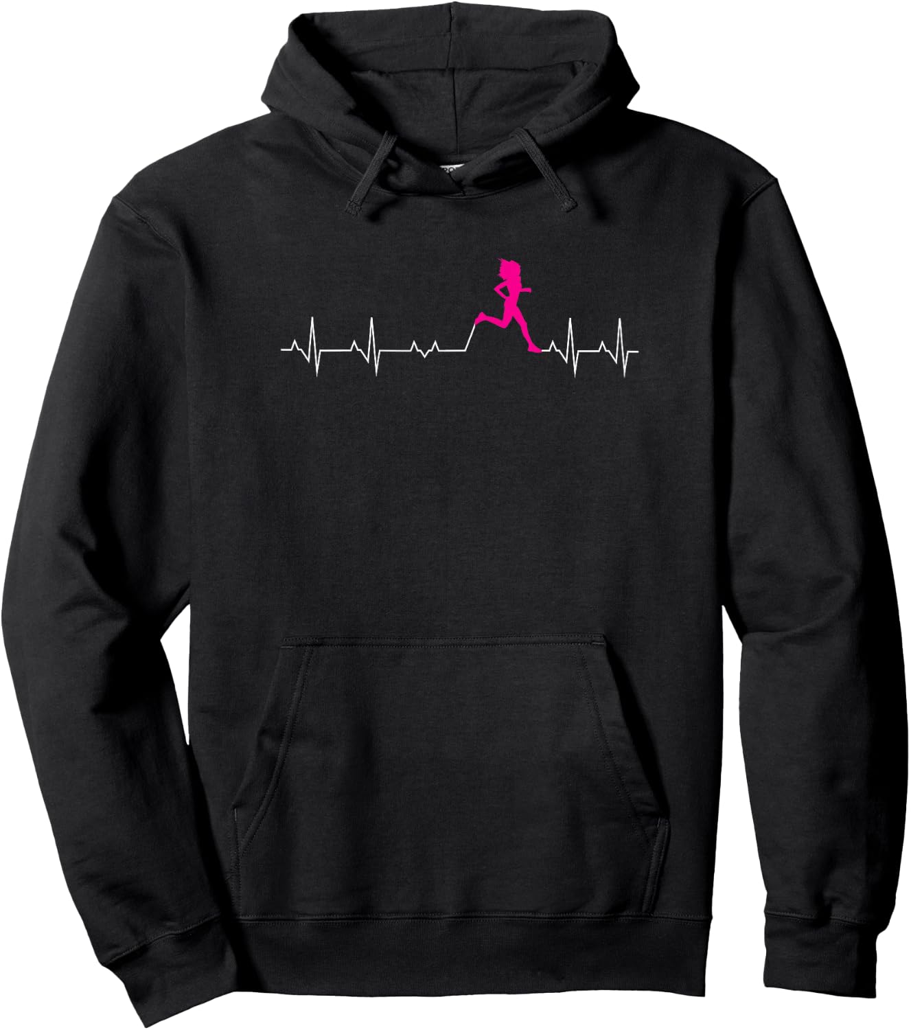 Runners Heartbeat Running Heartbeat Funny Hoodie - Hoodie | Black