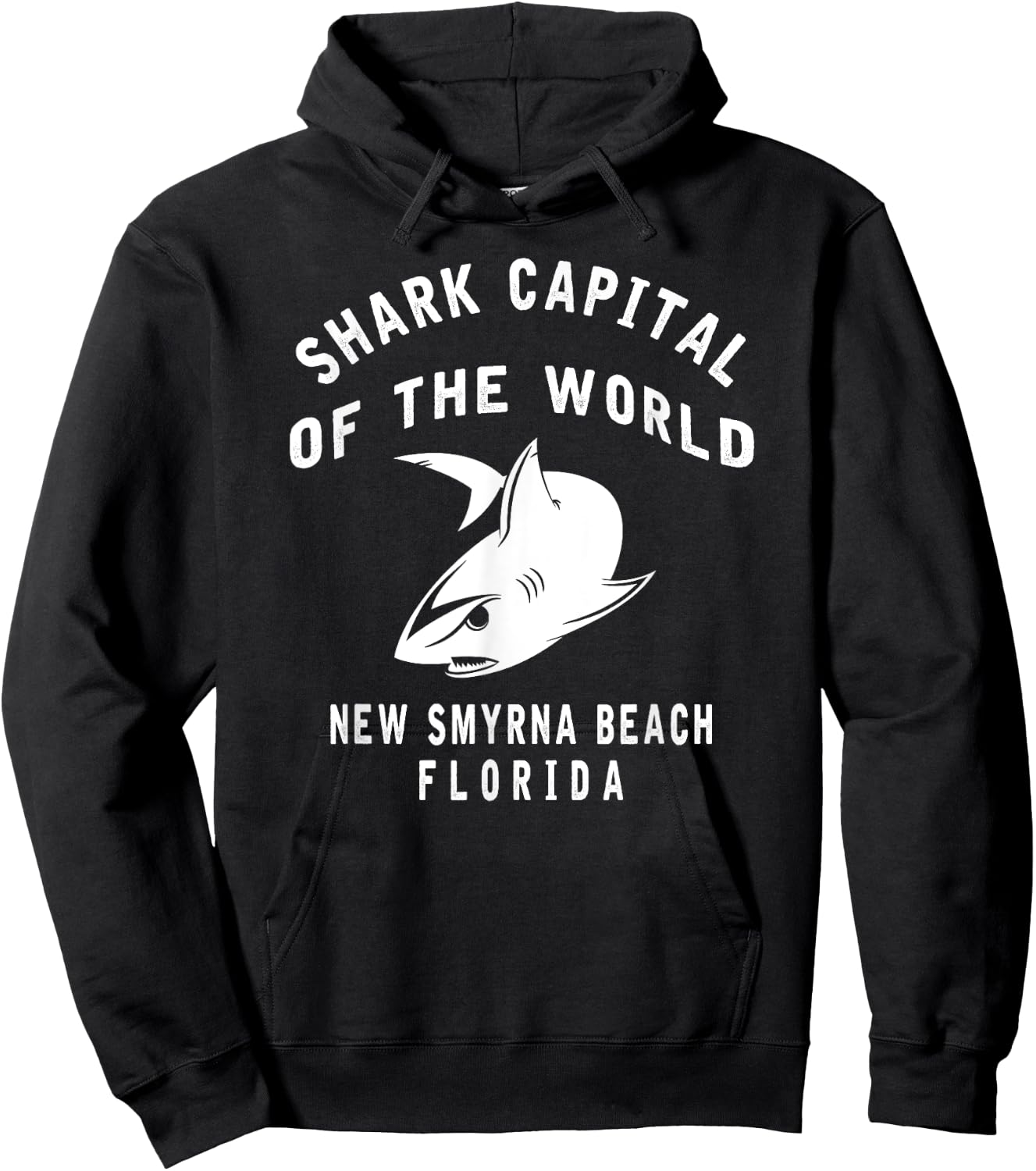 Shark Capital of The World - New Smyrna Beach FL-Funny Shark Hoodie - Hoodie | Black