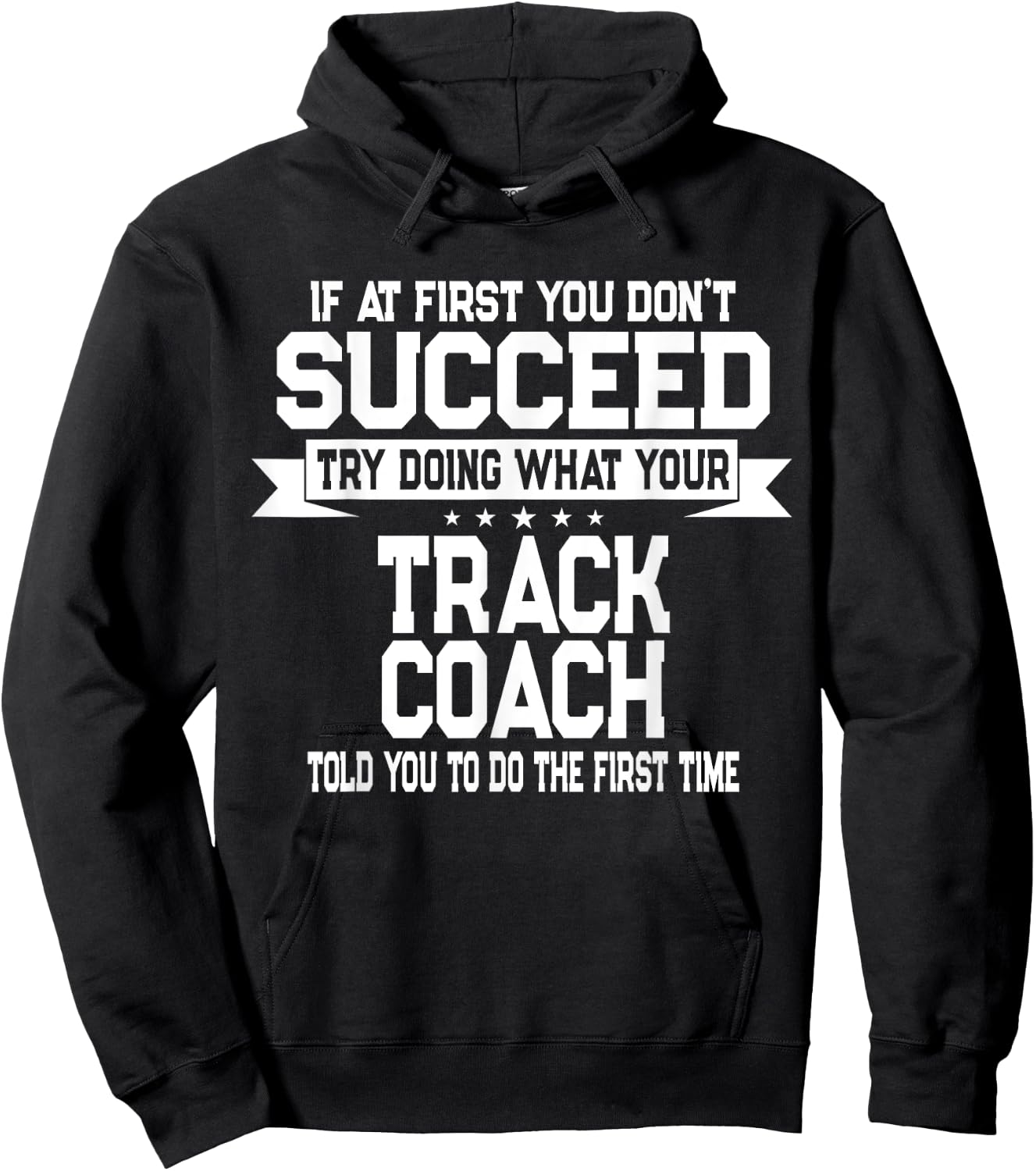 Fun Track and Field Coach Saying Running Team Hoodie - Hoodie | Black