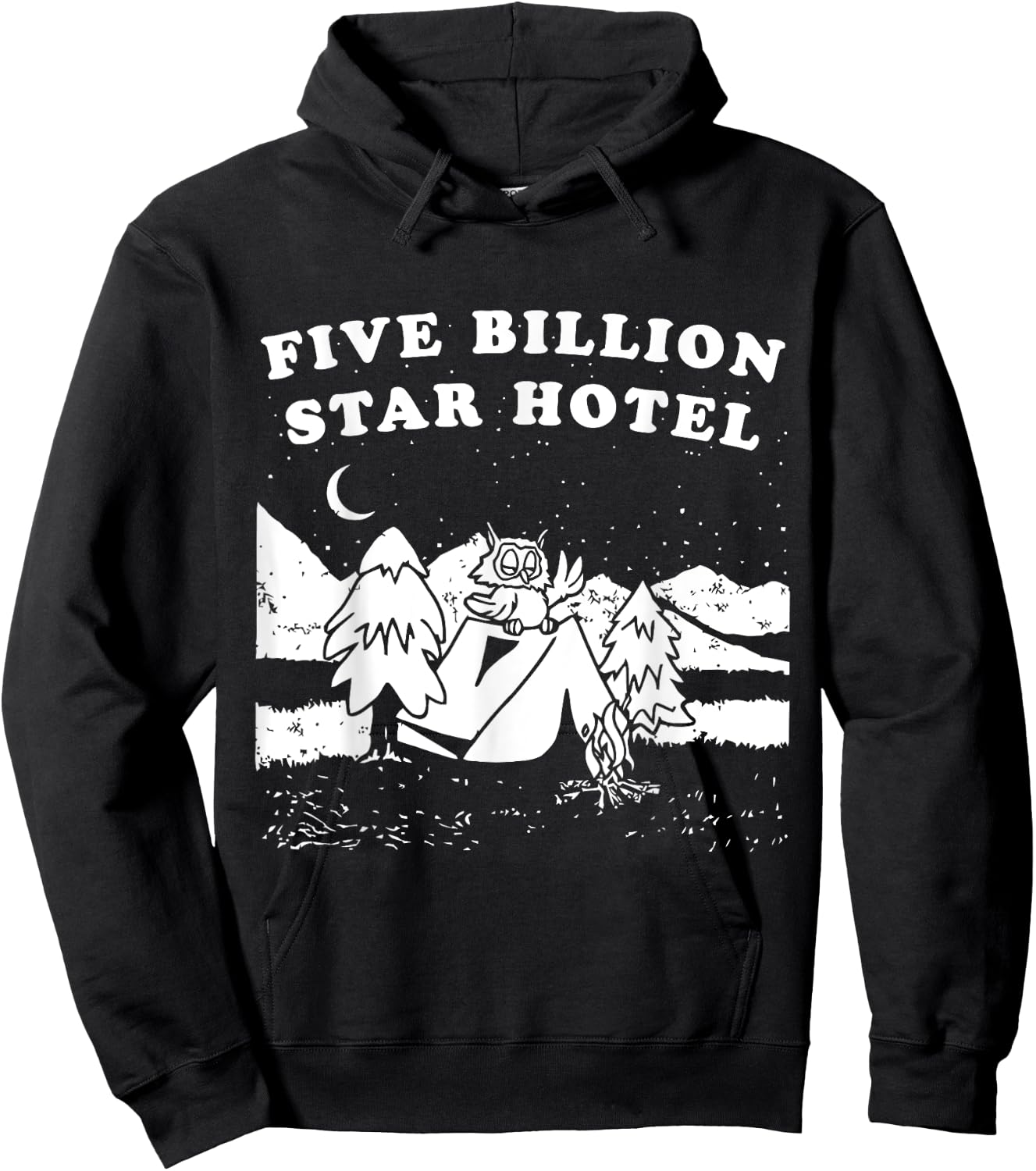 Funny Camping - Five Billion Star Hotel Hoodie - Hoodie | Black
