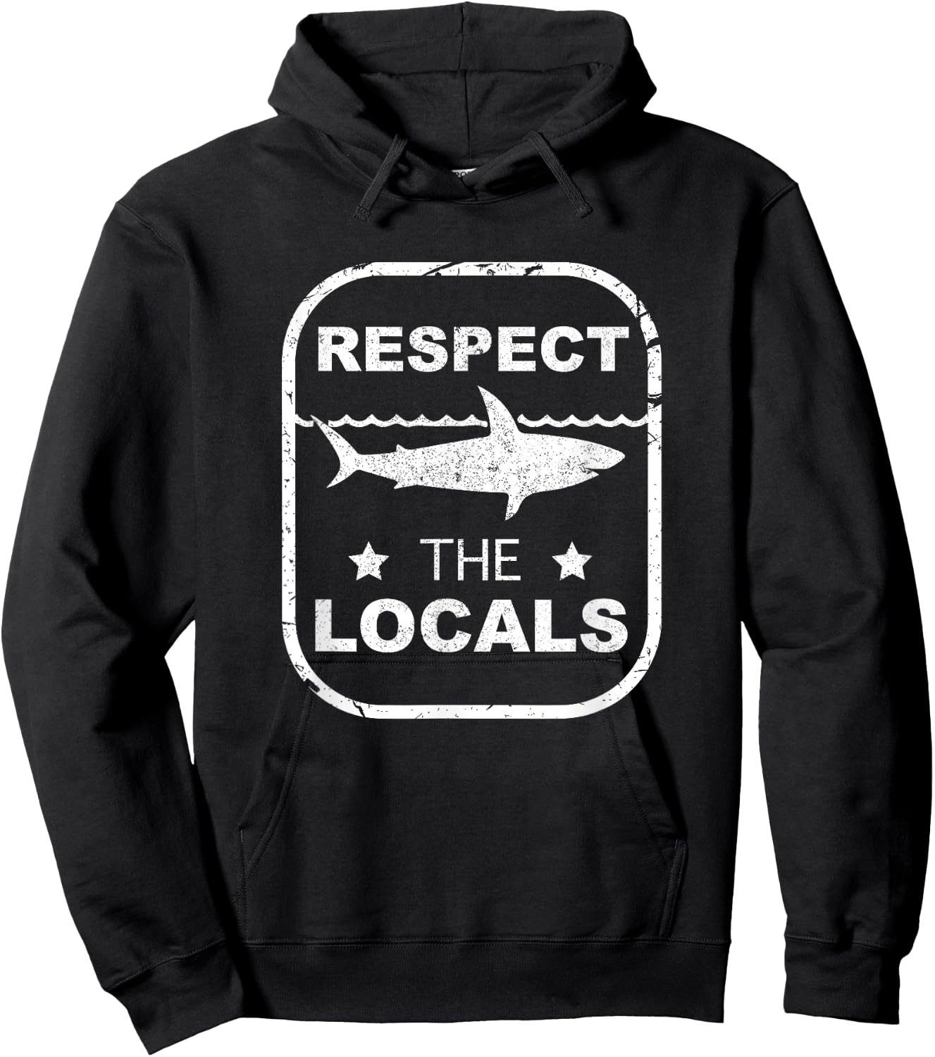 FANNY Respect The Locals design for shark LOVERS. Hoodie - Hoodie | Black