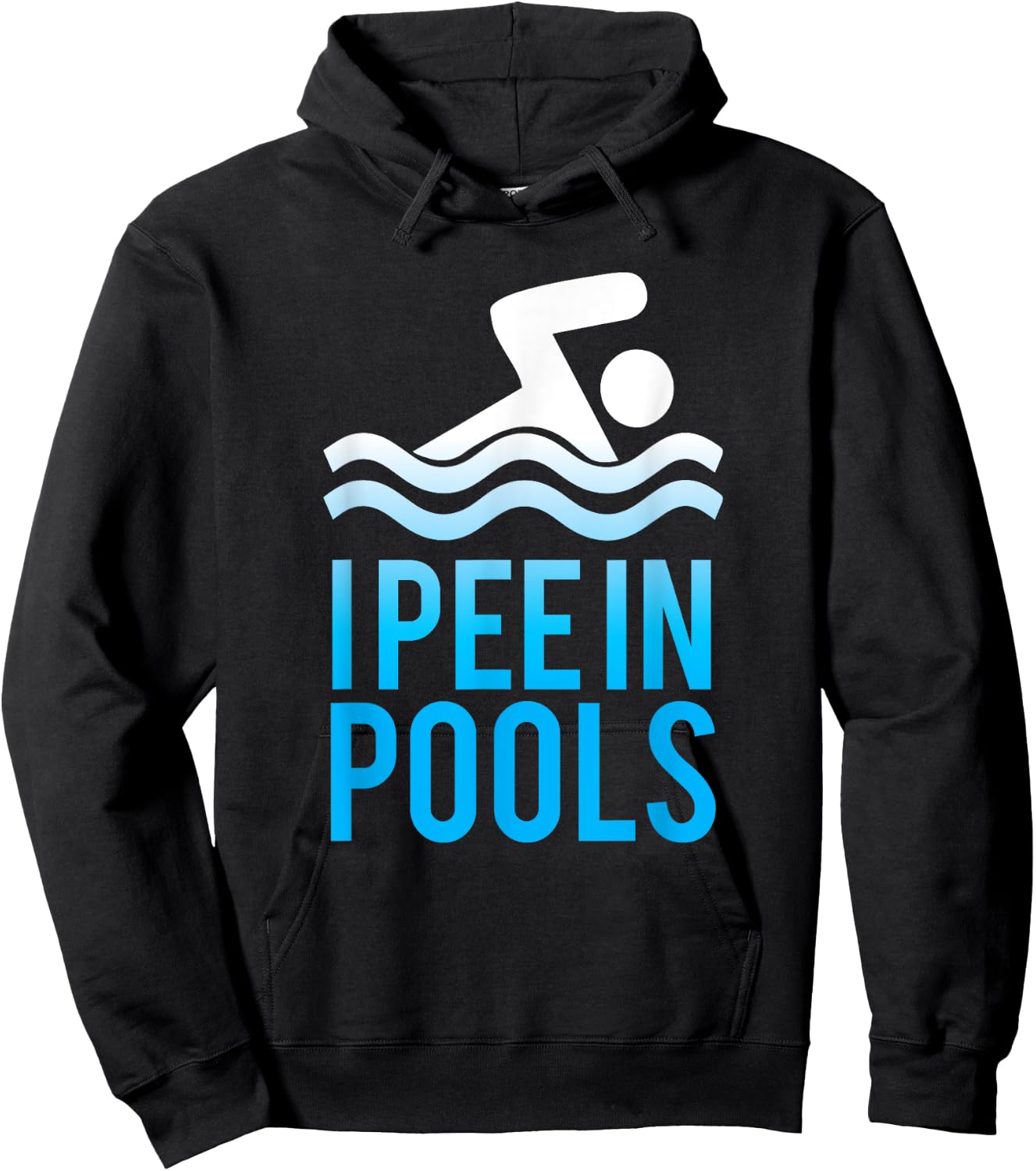 I Pee in Pools T -Shirt, Funny Pool Swimming Shirts Hoodie - Hoodie | Black