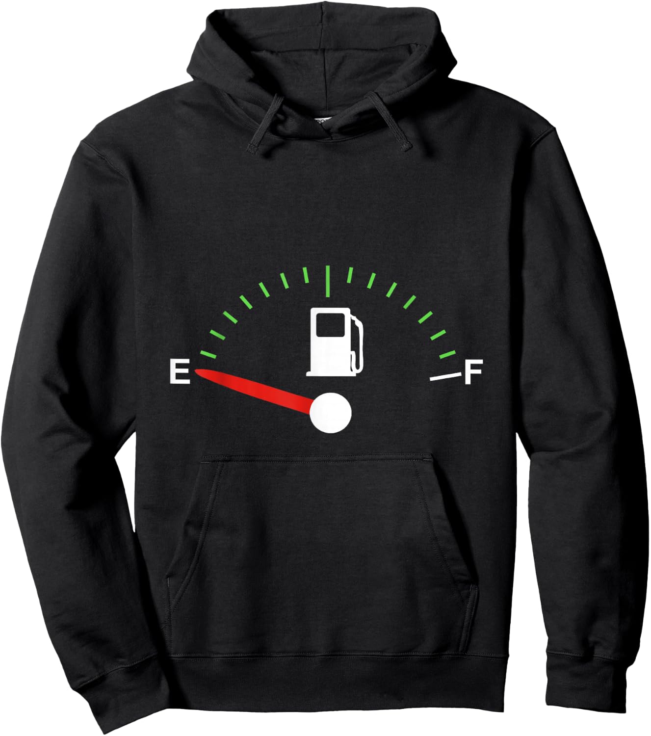 Gas Fuel Gauge Car Truck Empty Full Tank Hoodie - Hoodie | Black