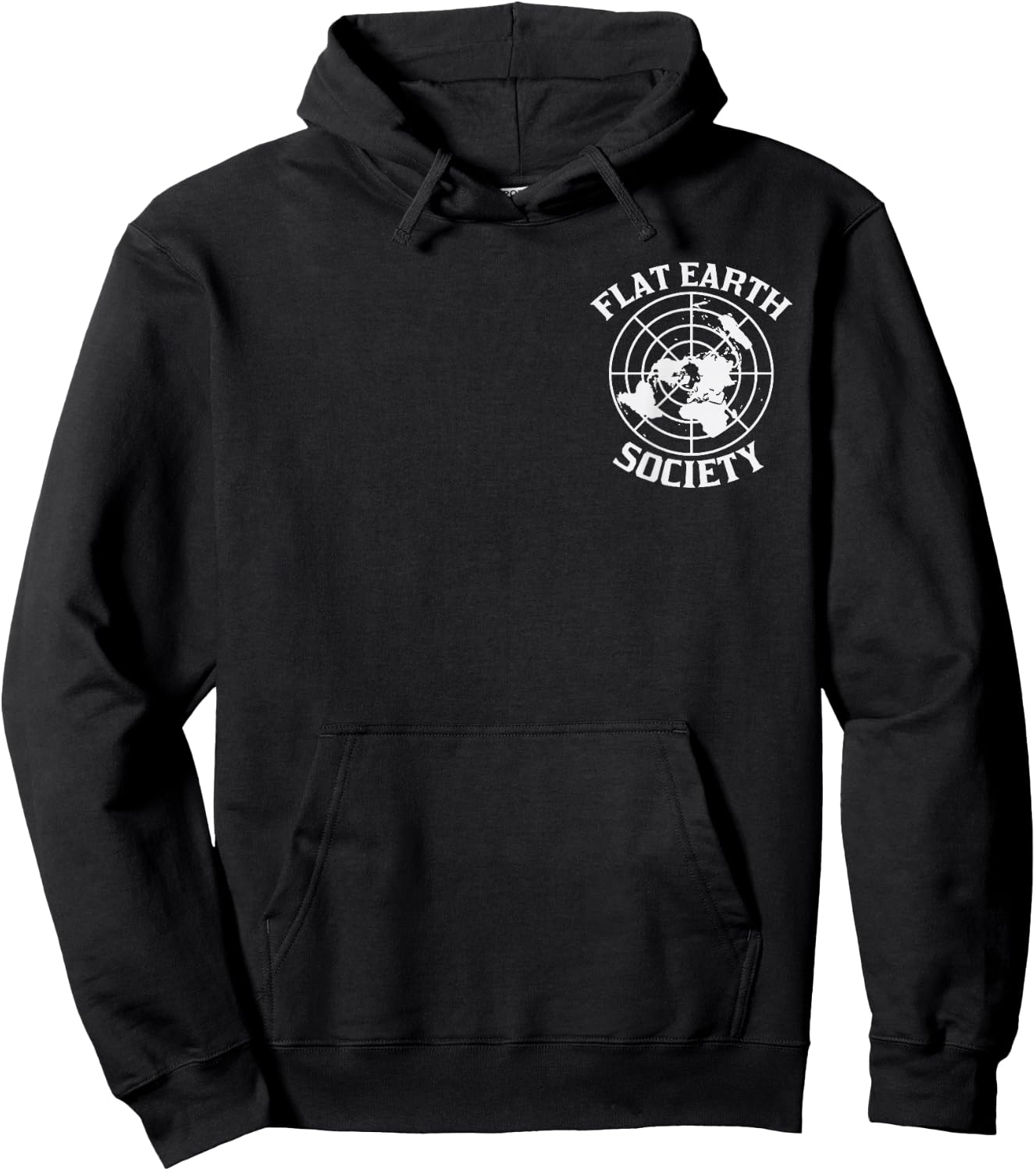 Flat Earth Society Logo Conspiracy Theory Earthers Gift Hoodie - Hoodie | Black