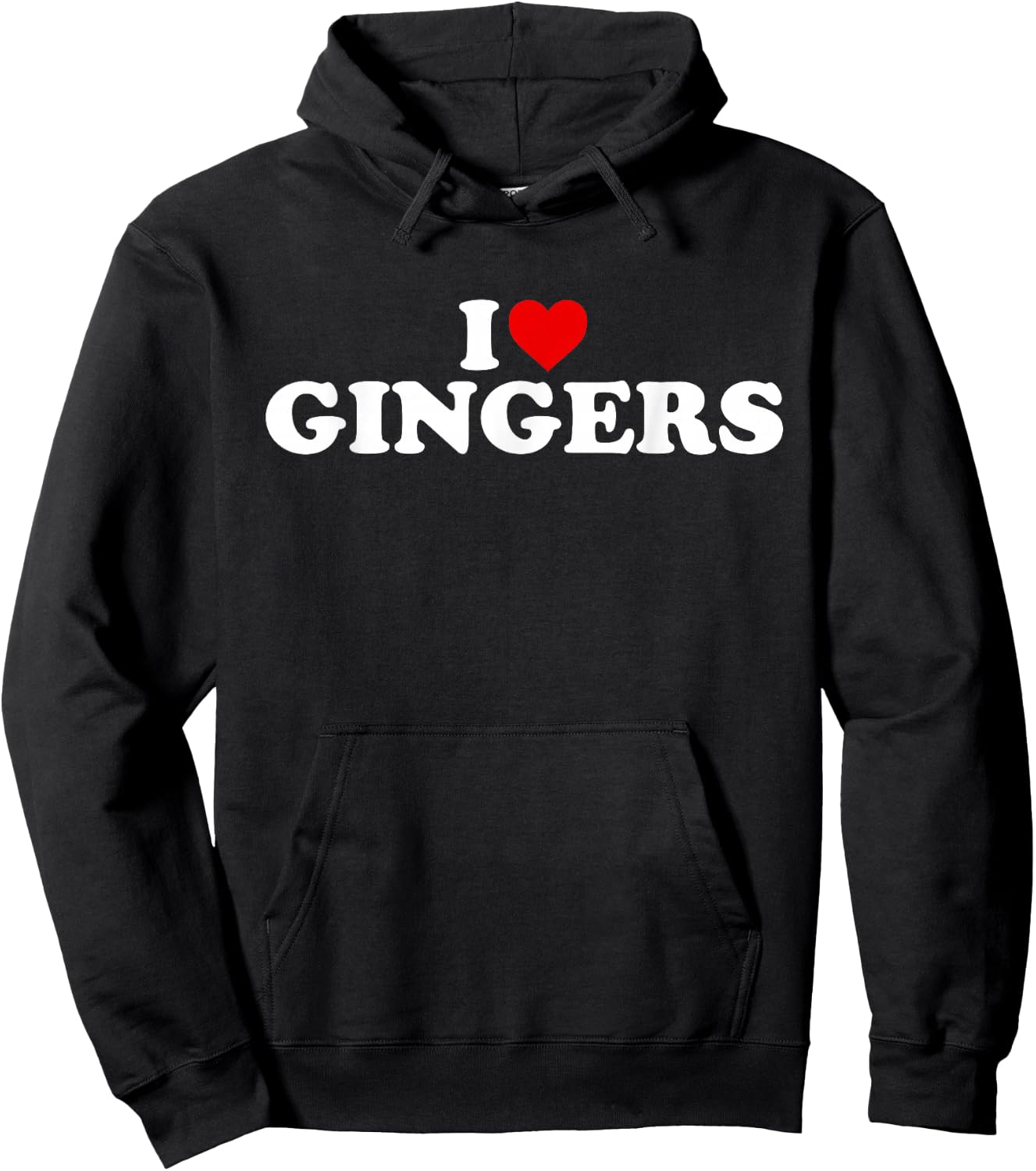 I Love Gingers - Heart Hoodie - Hoodie | Black