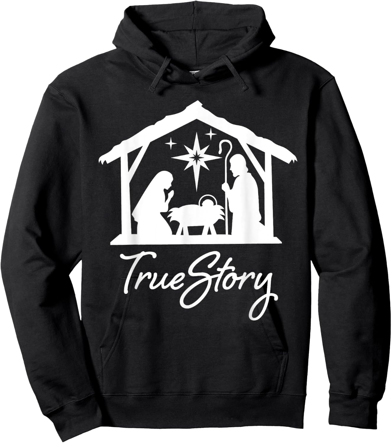 Christian Religious Christmas Nativity Scene True Story Hoodie - Hoodie | Black