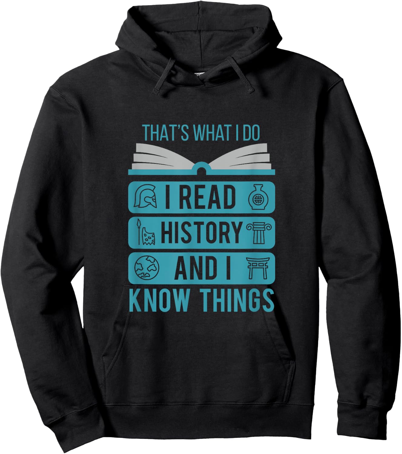 I Read History and Know Things Cute Book Lovers Gift Small Hoodie - Hoodie | Black