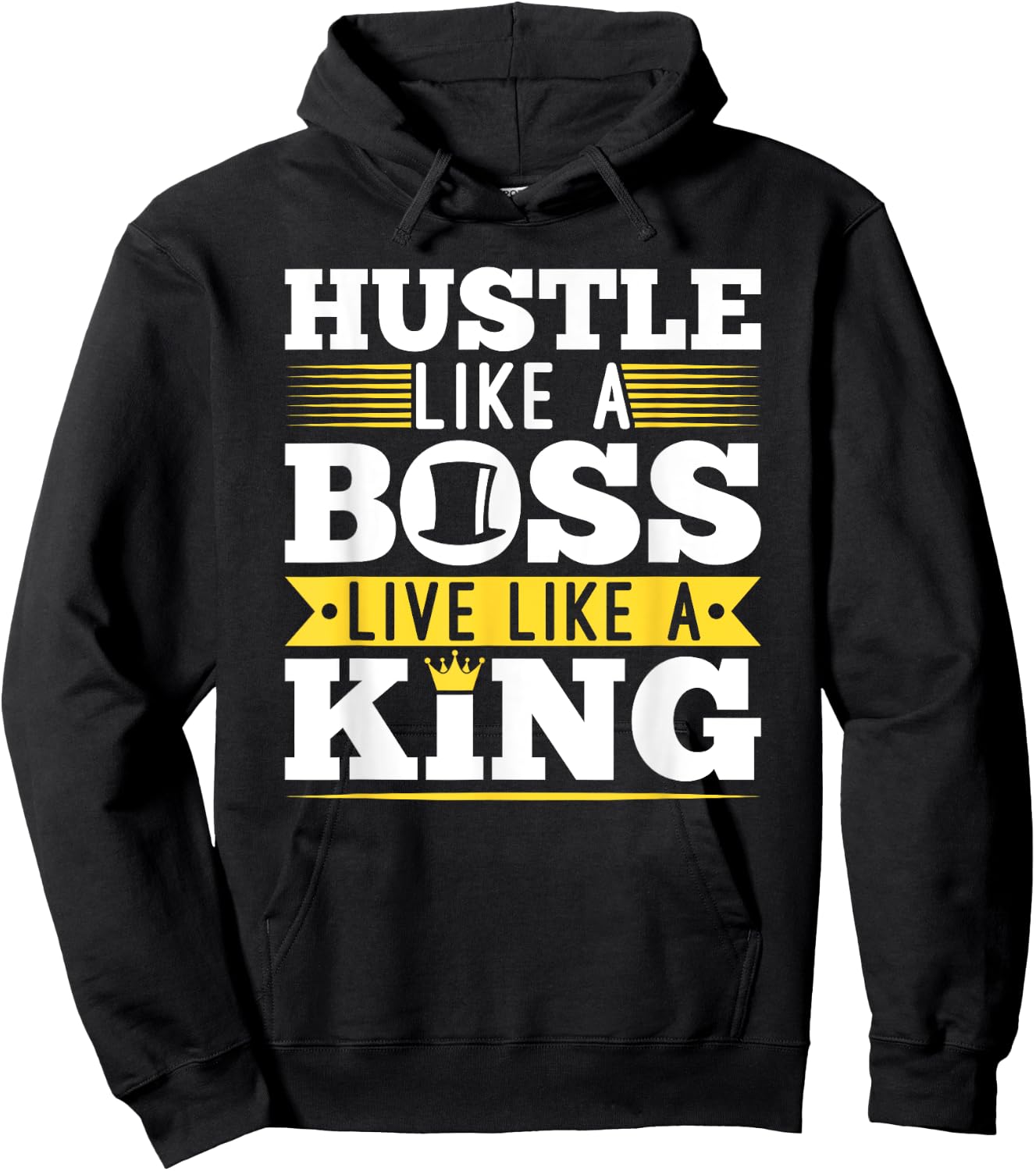 Hustle Like Boss Live Like King Entrepreneur Christmas Gift Hoodie - Hoodie | Black