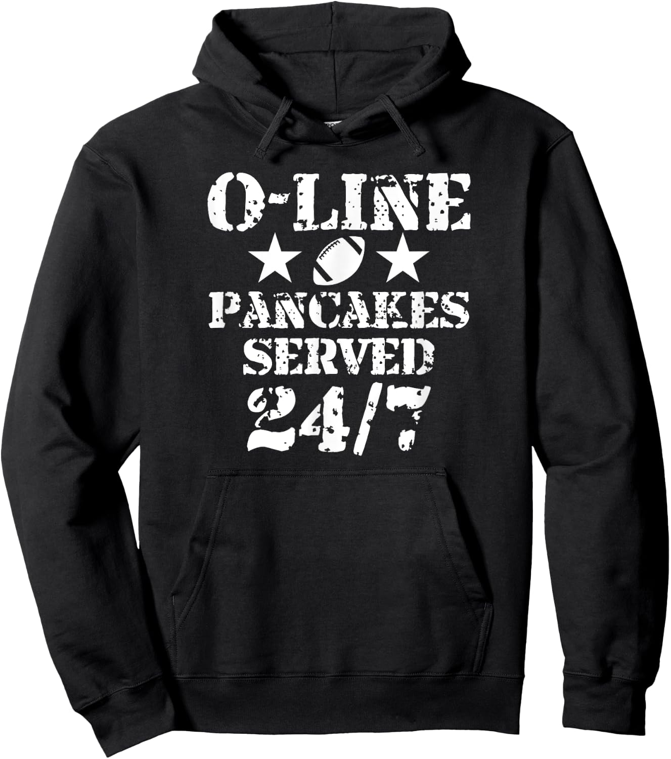 O-Line Pancakes Served 24/7 American Football Lineman Hoodie - Hoodie | Black