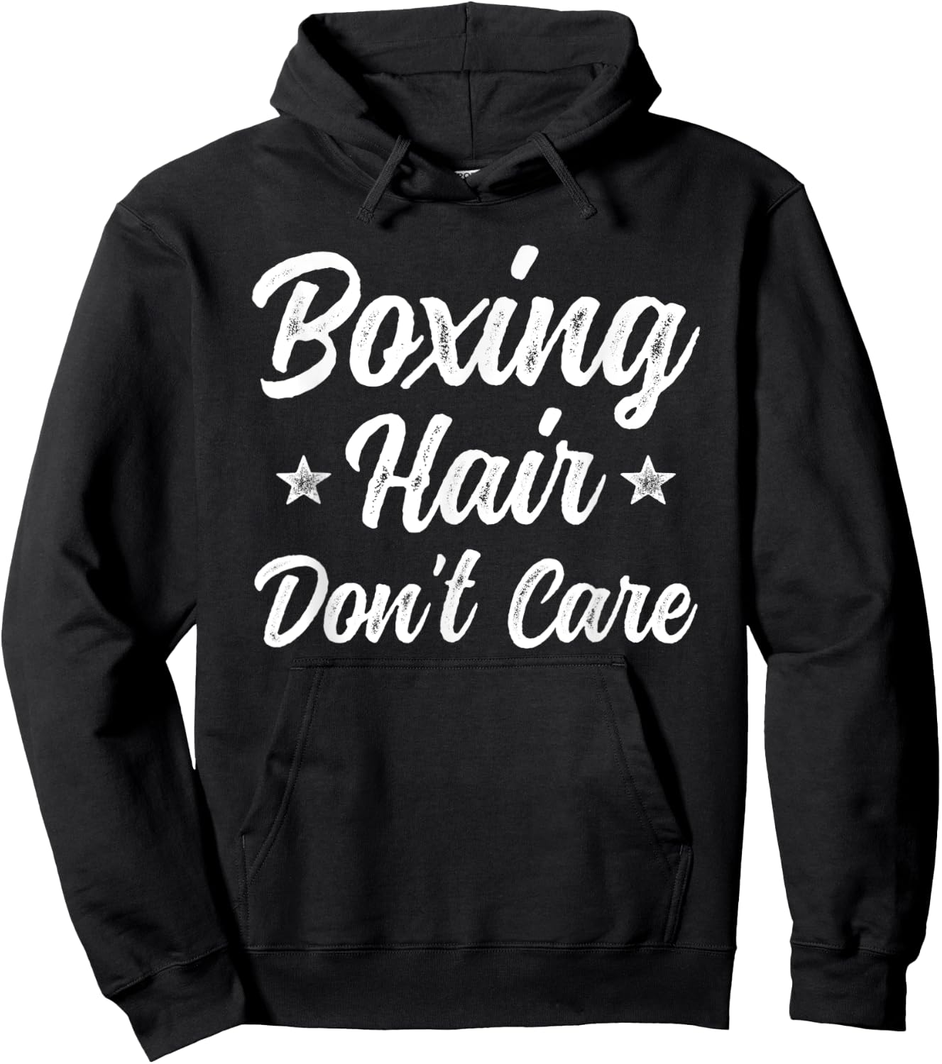 Boxing Hair Don't Care Funny Martial Art Gift Hoodie - Hoodie | Black