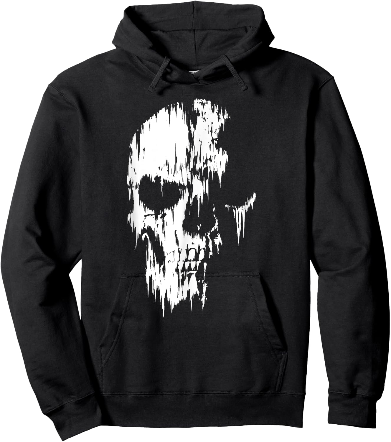 Tattered Skull Hoodie - Hoodie | Black