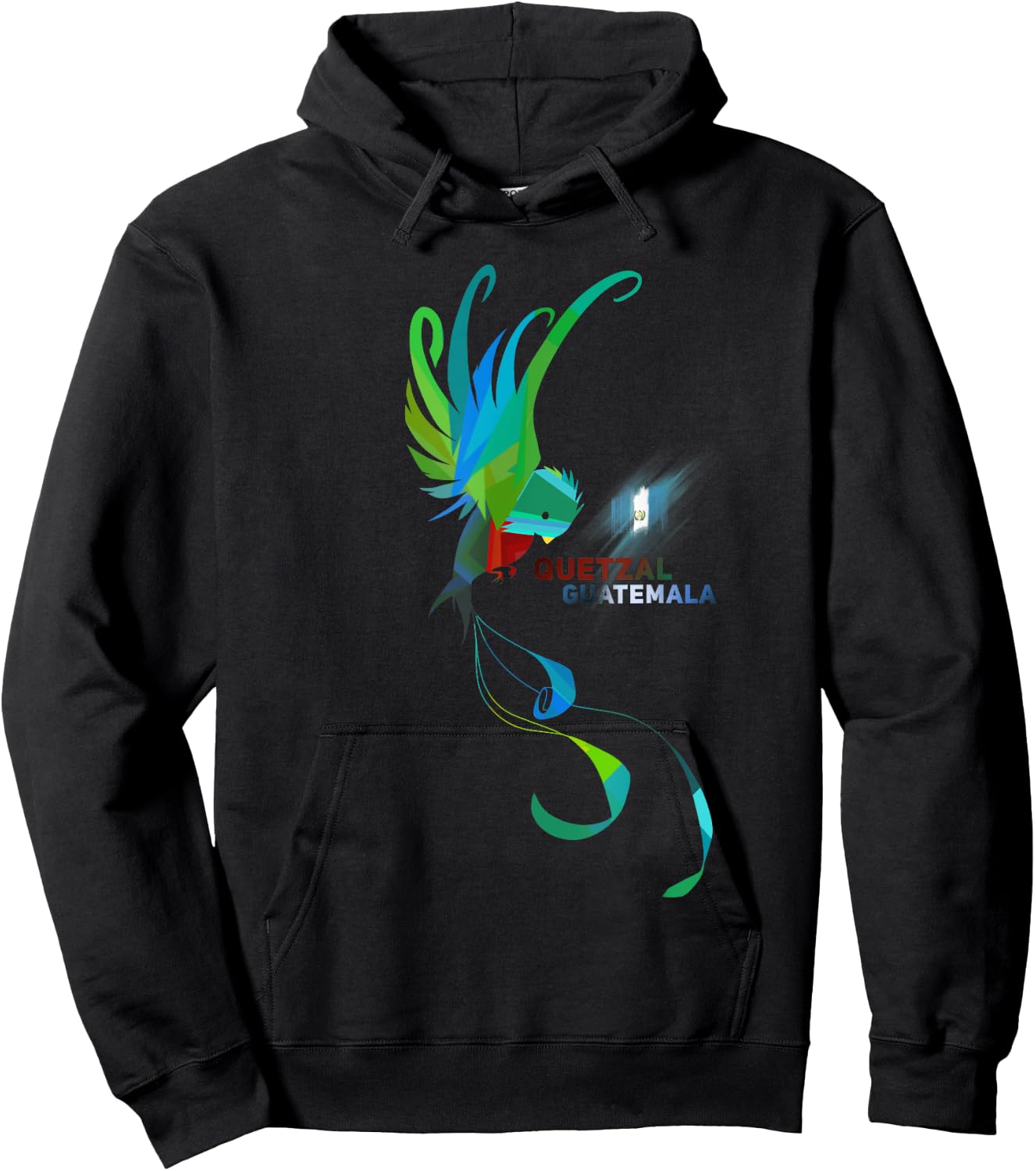 Guatemala National Bird- Quetzal Hoodie - Hoodie | Black