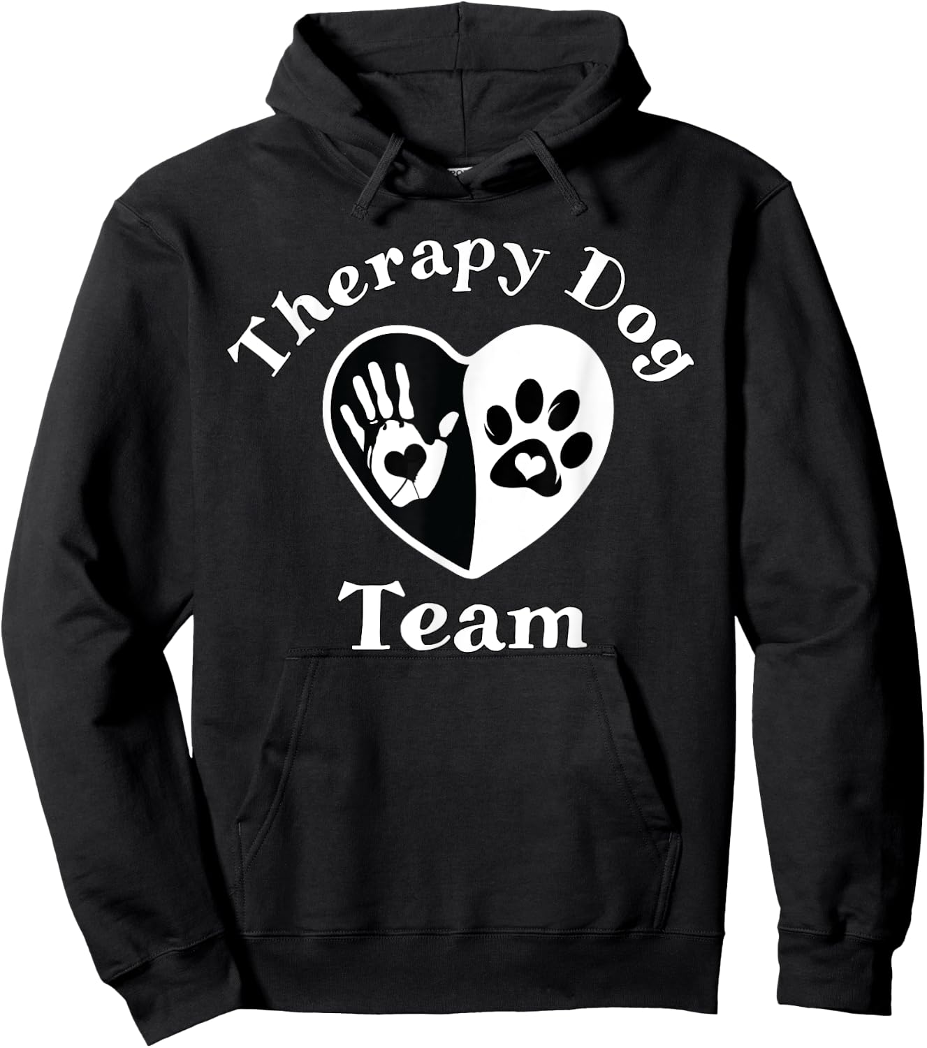 Therapy Dog Team Apparel For Animal Assisted Pet Therapy Hoodie - Hoodie | Black