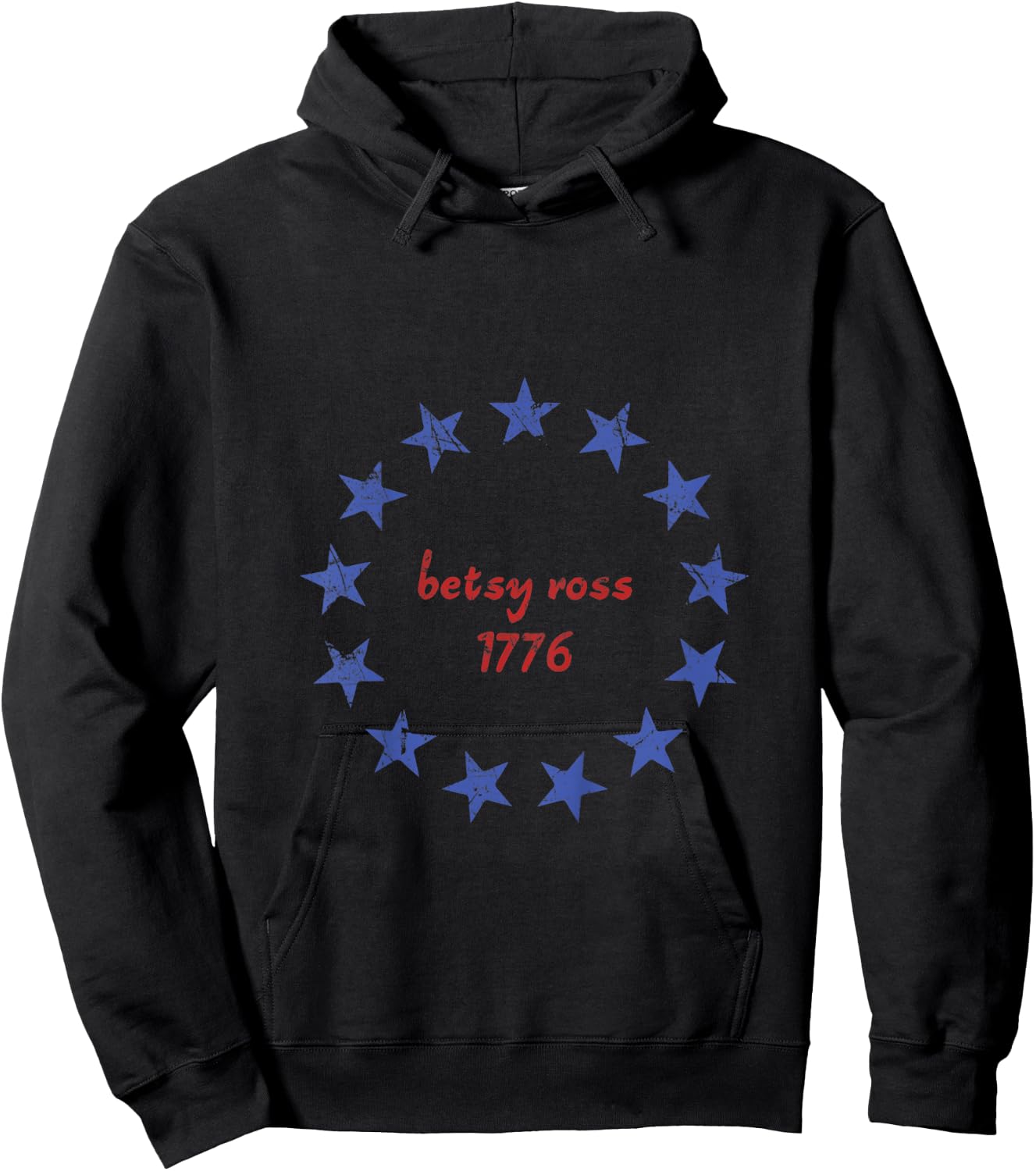 Kids Betsy Ross 1776 flag For Kids 13 colonies Patriot Costume Hoodie - Hoodie | Black