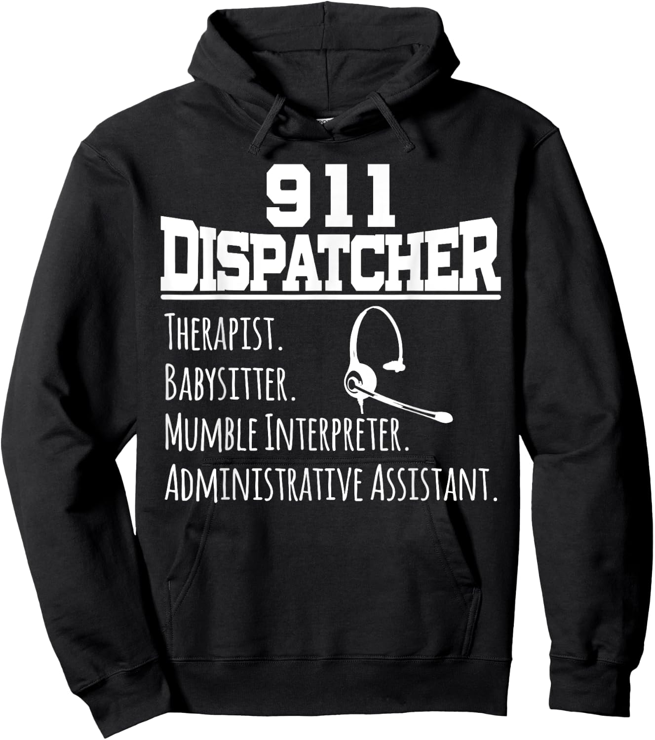 Funny 911 Dispatcher T Shirt Gift 911 Dispatch Team Hoodie - Hoodie | Black