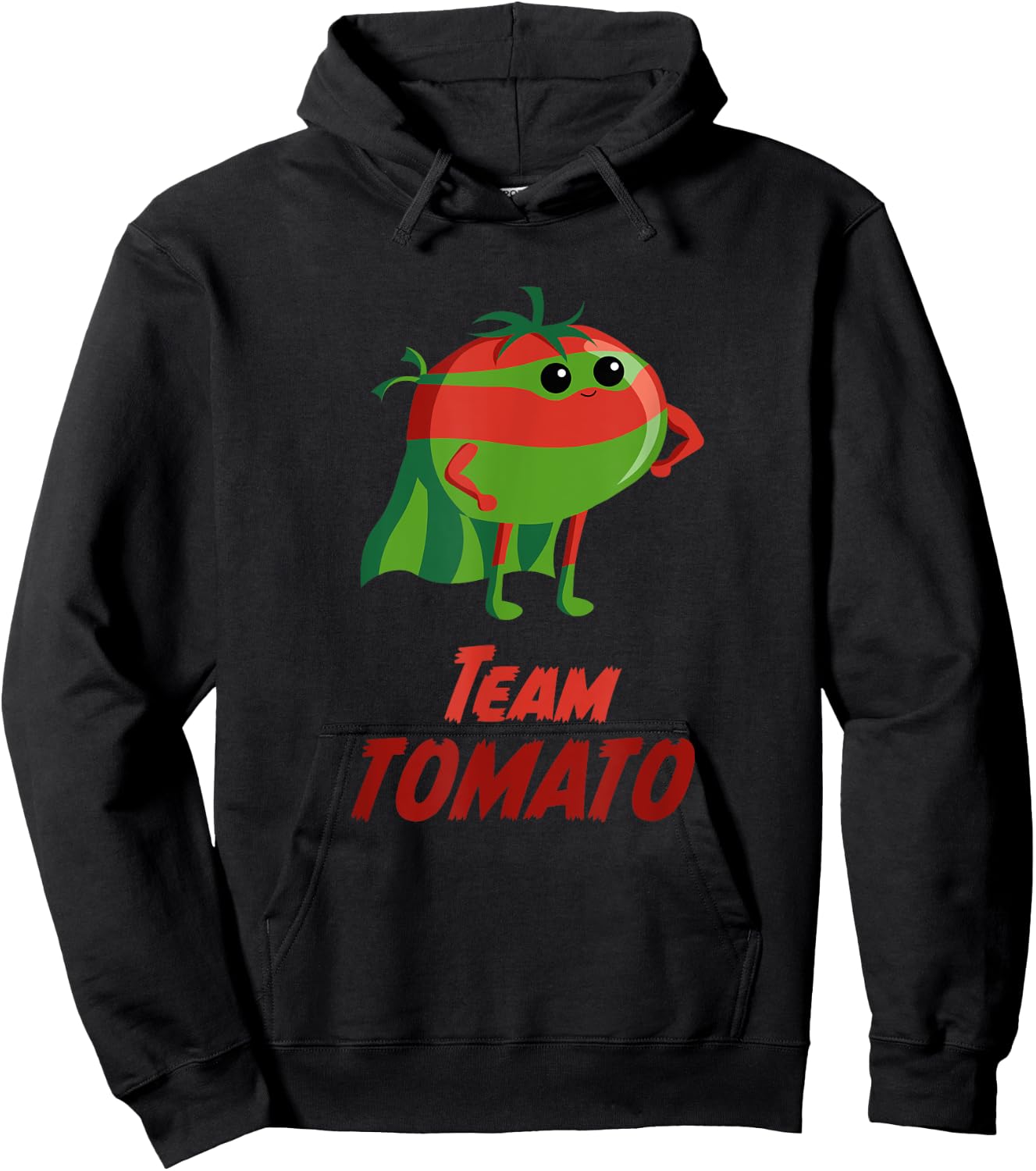 Team Tomato | Super hero for vegans vegetarians and gardener Hoodie - Hoodie | Black
