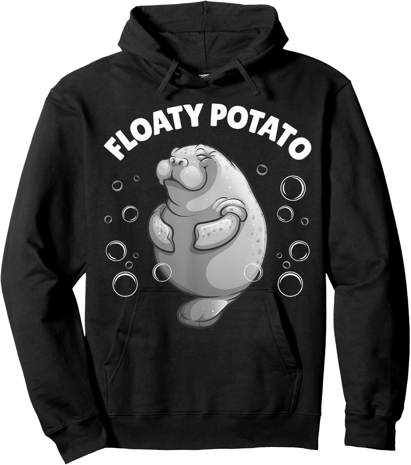Cute Manatee Design Women Kids Sea Cow Manatee Lover Hoodie - Hoodie | Black