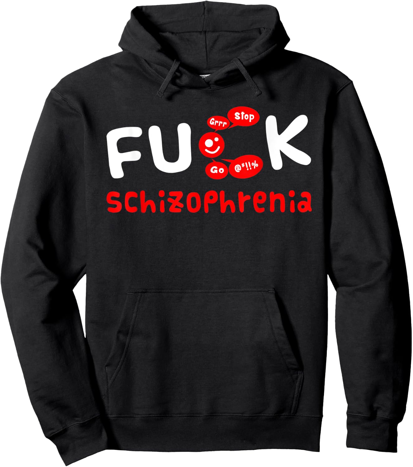 Fuck Schizophrenia Awareness Hoodie - Hoodie | Black