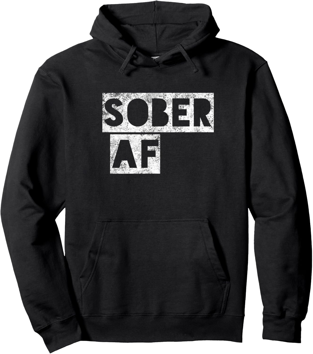 SOBER AF 12 Step Recovering Life AA NA Gift Hoodie - Hoodie | Black