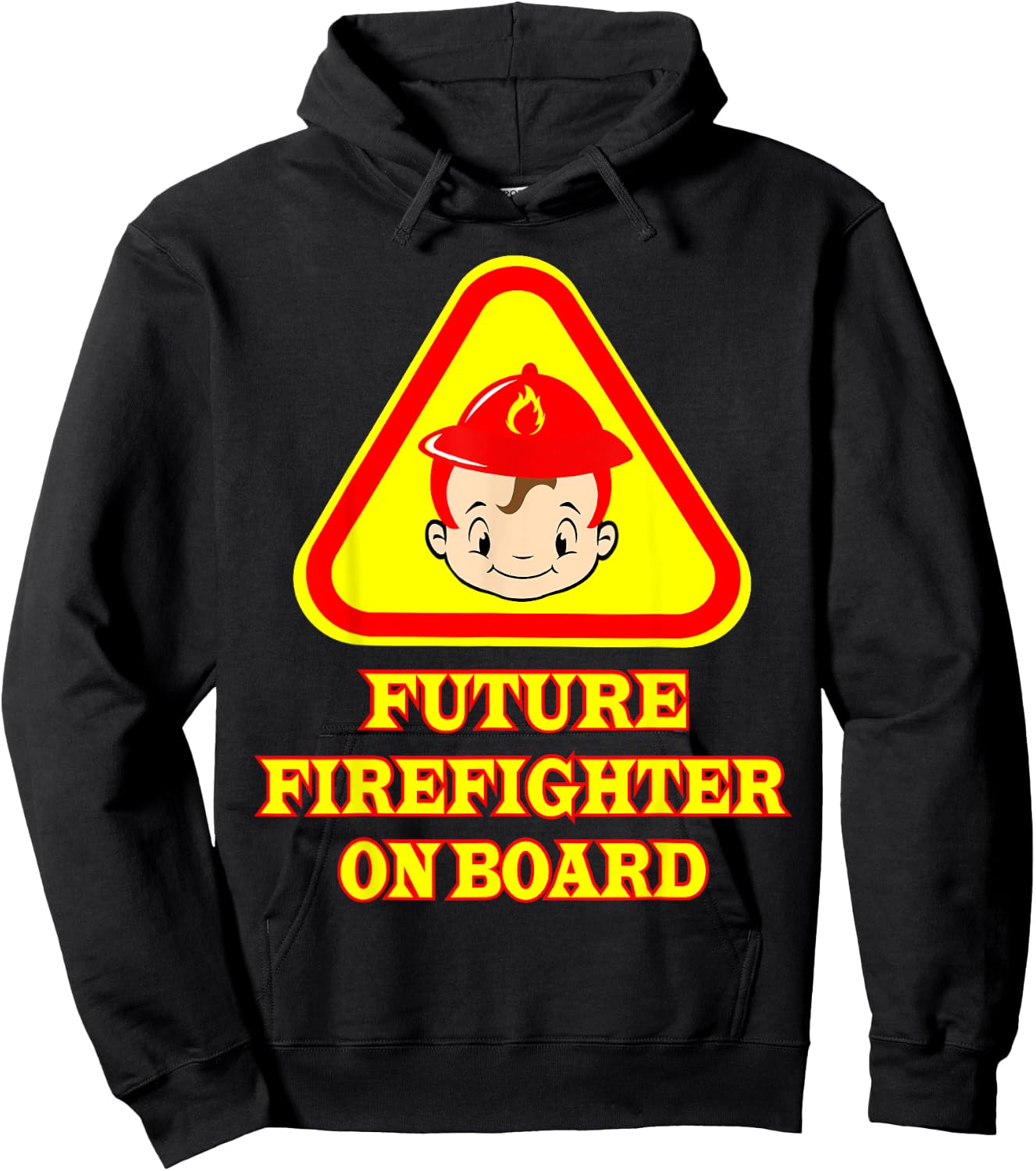 Future Firefighter On Board Pregnancy Announcement Fireman Hoodie - Hoodie | Black