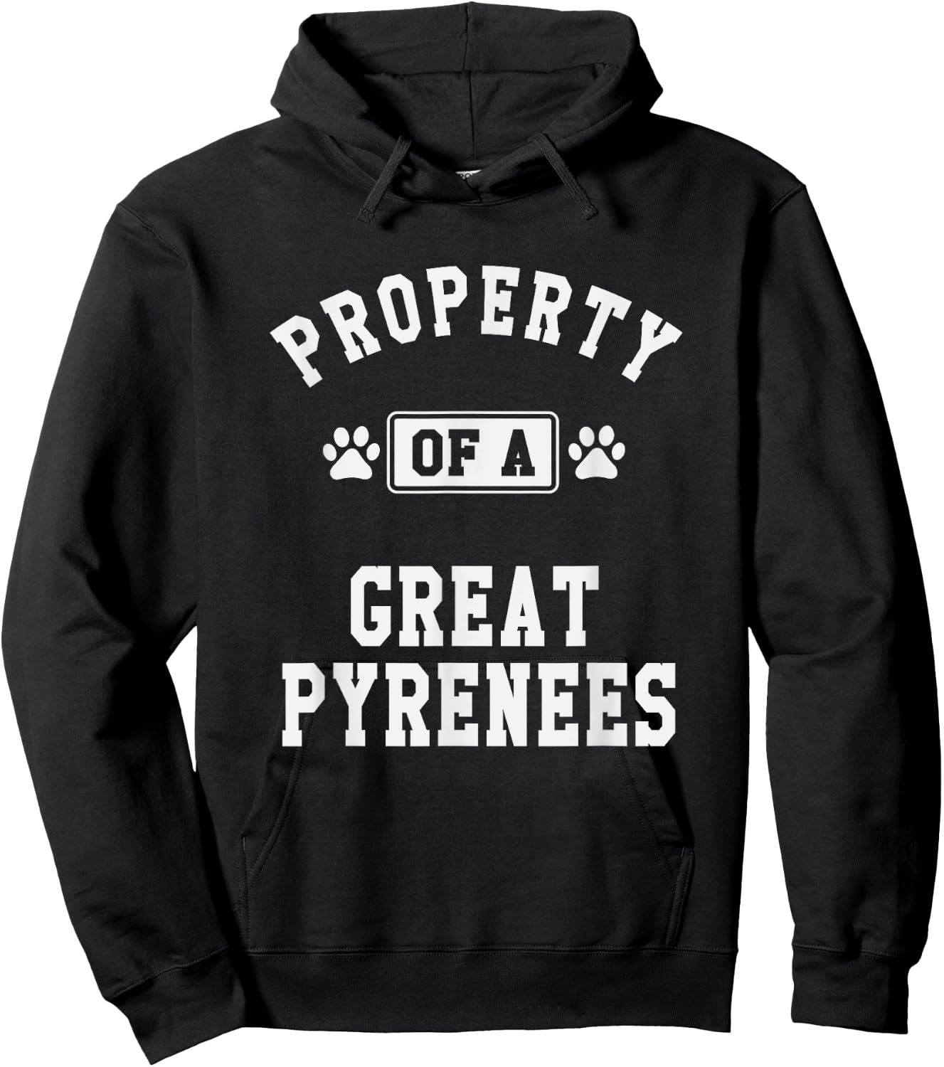Property of Great Pyrenees - Funny Pyrenees Dog Lover Shirt Women Girls Kids Hoodie - Hoodie | Black